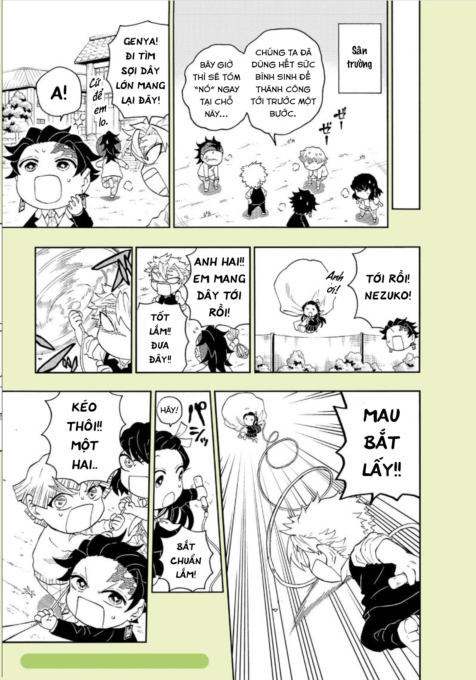 Kimetsu no Yaiba - Kimetsu Gakuen! Complete Focus Drill Hơi thở của Gió 第10页