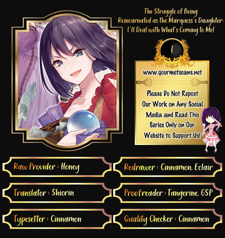 The Struggle of Being Reincarnated as the Marquess's Daughter: I'll Deal with What's Coming to Me! 第1页