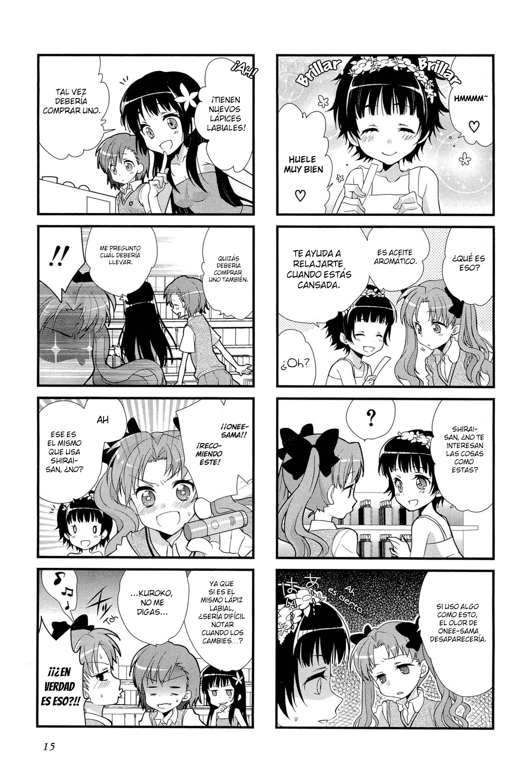 4-koma Koushiki Anthology - Toaru Kagaku no Railgun x Toaru Majutsu no Index Te quiero, te quiero, te quiero mucho Onee-sama 第4页