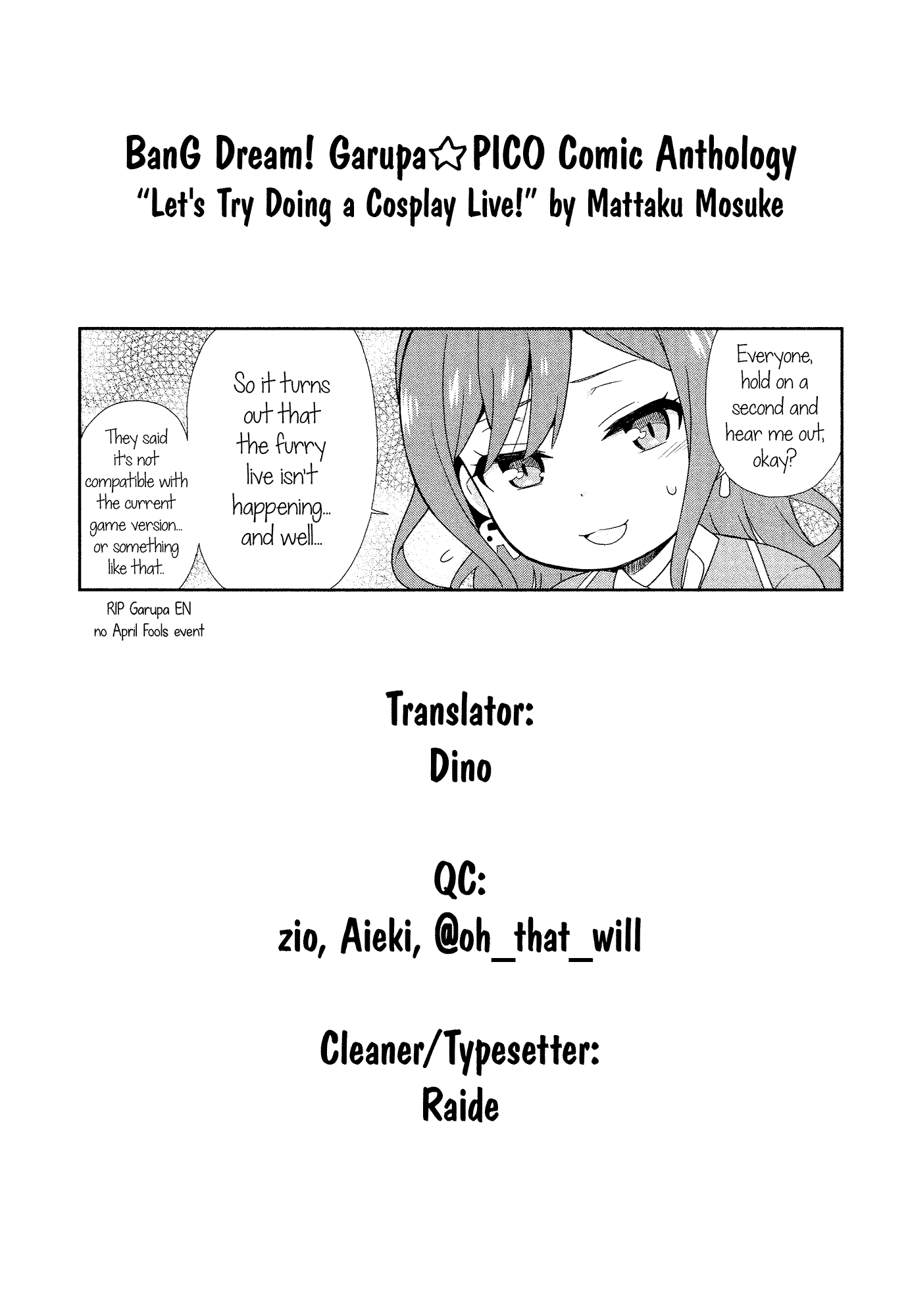BanG Dream! Garupa☆PICO Comic Anthology Let's Try Doing a Cosplay Live! 第9页