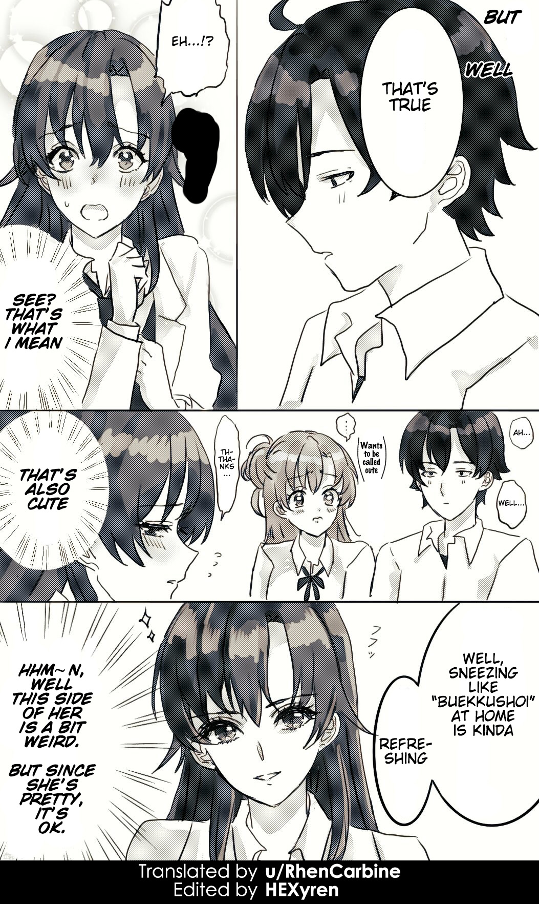 Yahari Ore no Seishun Love Come wa Machigatteiru - Hiratsu Kawaii Shizu Kawaii (Doujinshi) Talk about sneezing 第4页