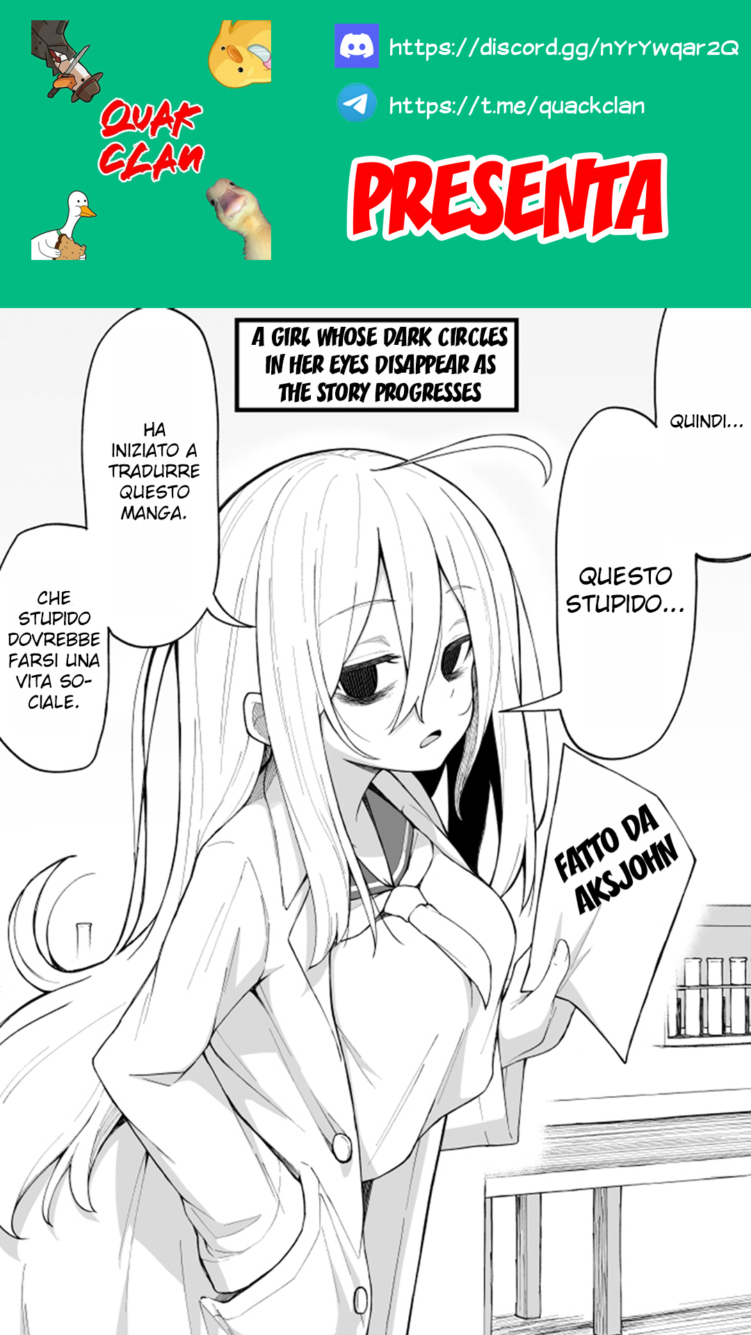 Hanashi ga Susumu Goto ni Me no Kuma ga Kieteiku Onnanoko 第1页