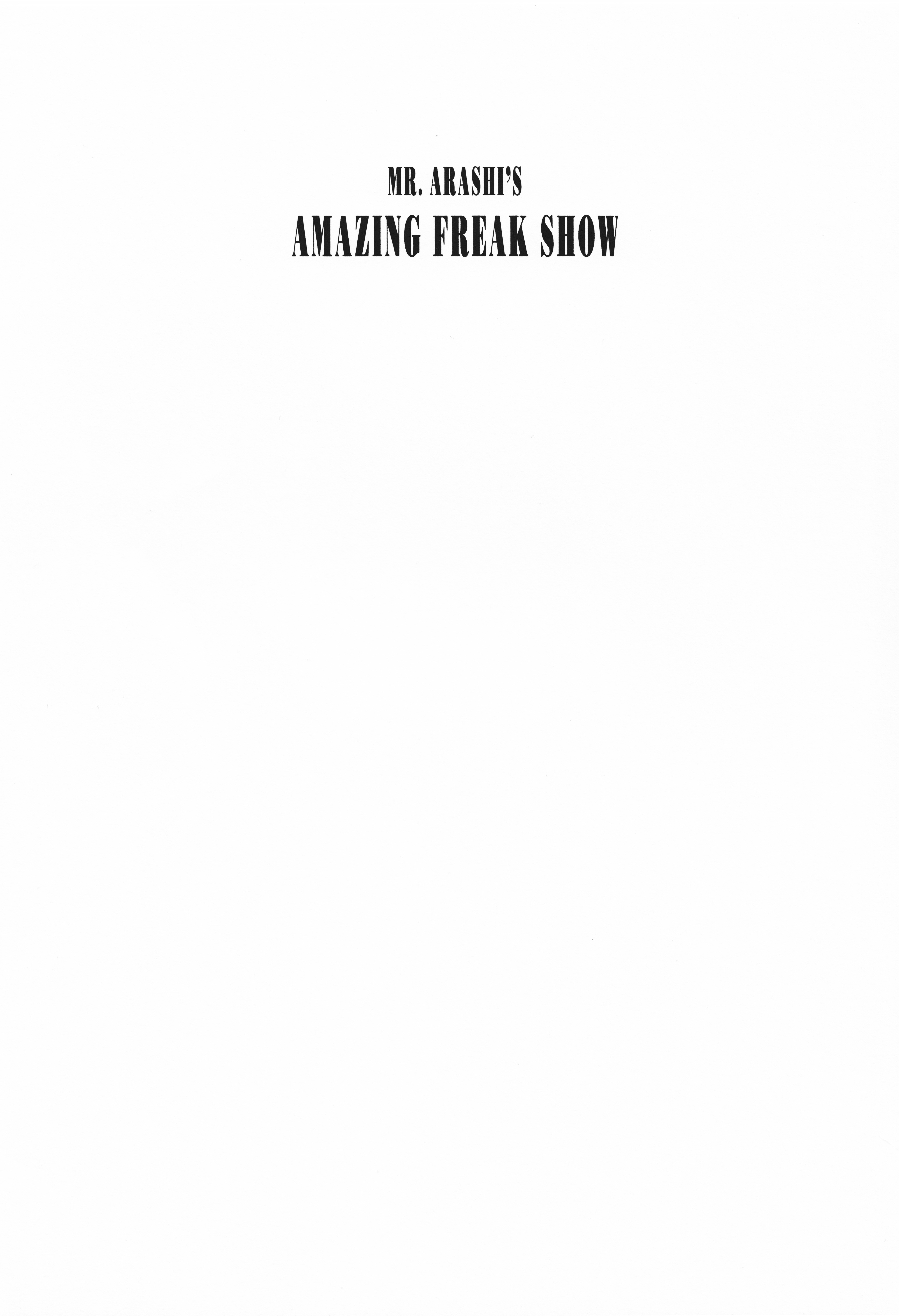 Mr. Arashi's Amazing Freak Show Paciência e obediência. 第3页