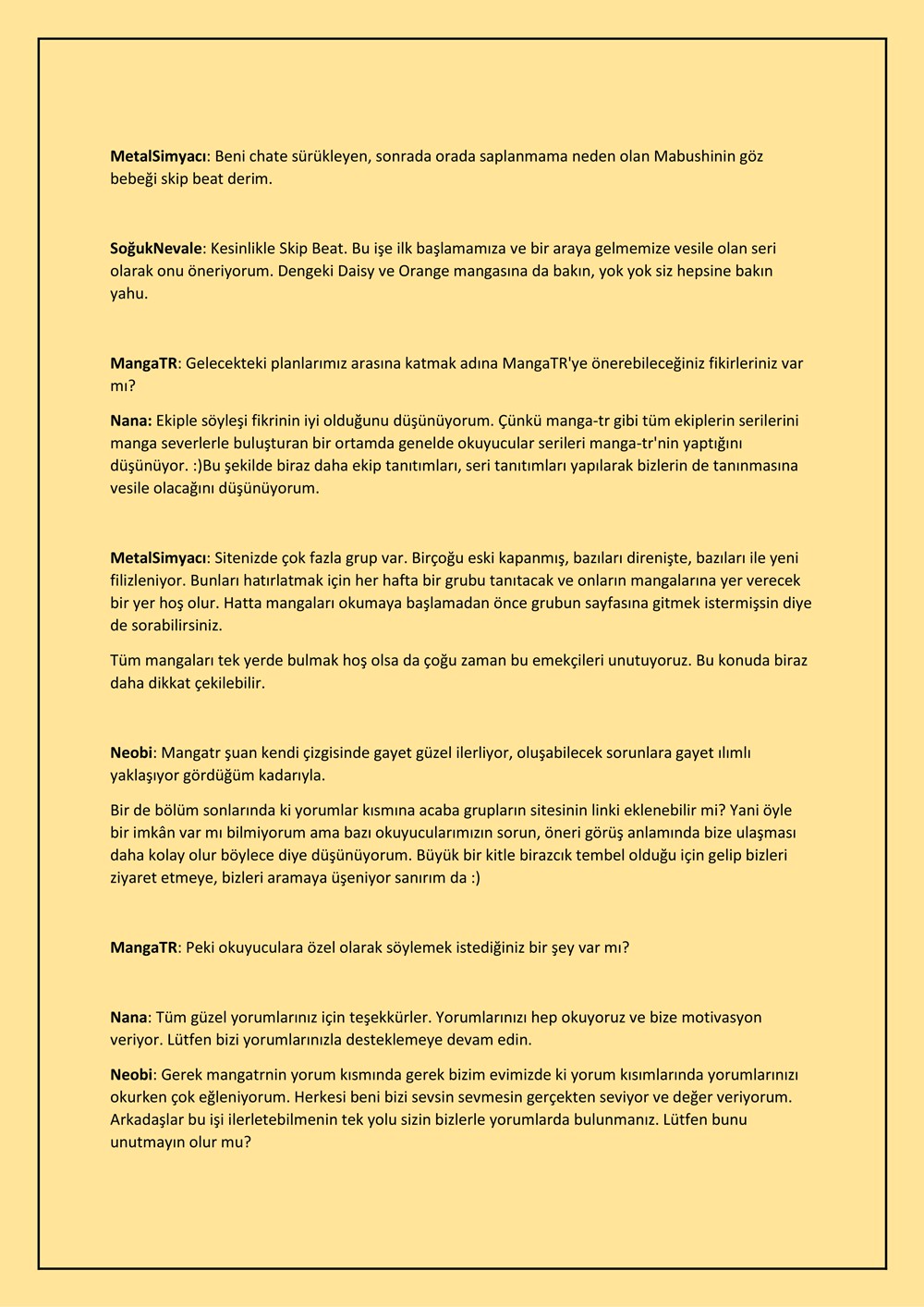 MangaTR ve Ekipler ile Söyleşi Mabushi Majo ile Söyleşi 第10页