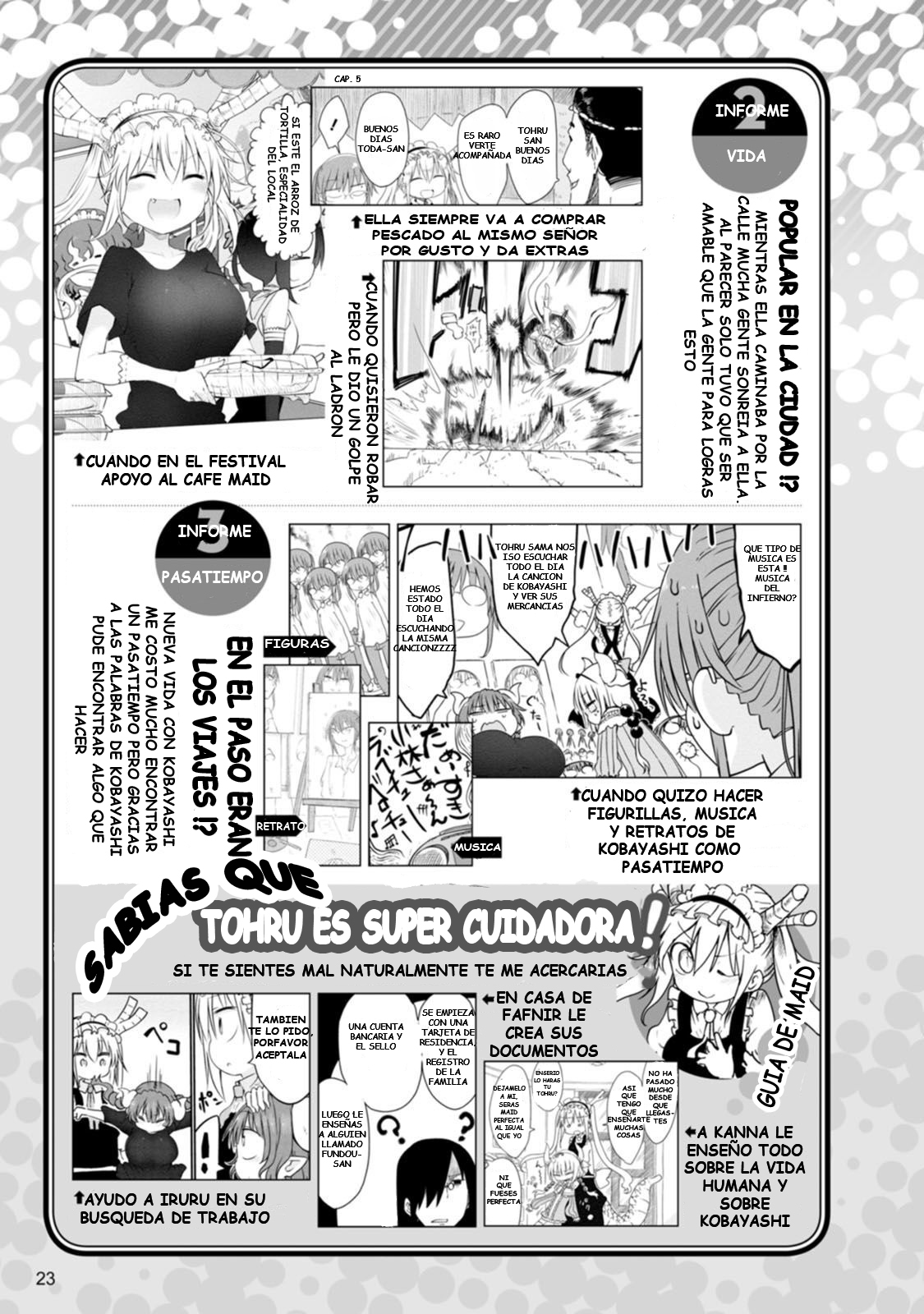 Kobayashi-san Chi no Maid Dragon Official Guidebook Tohru - perfil del personaje 第4页
