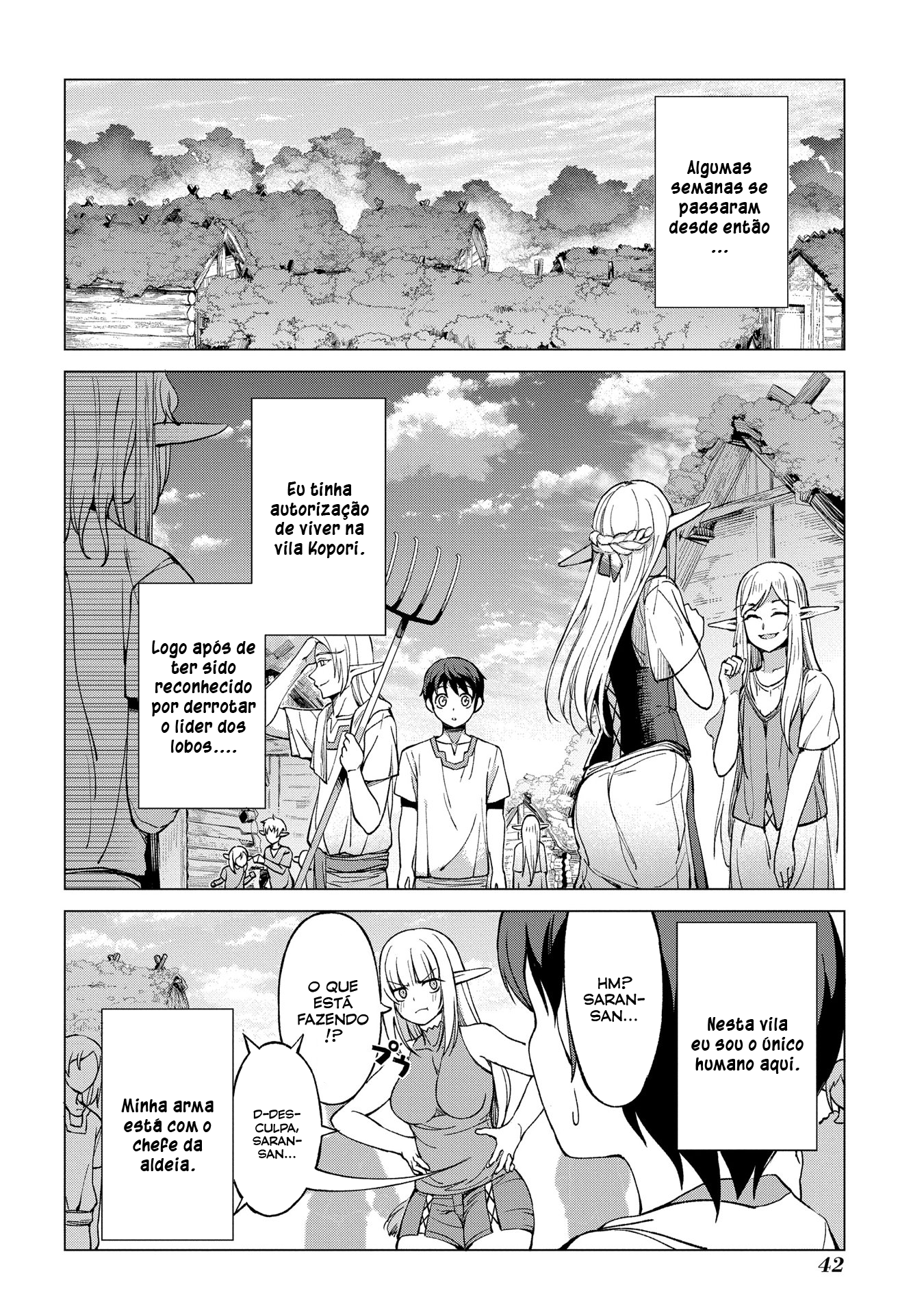 Hokkaidou no Gen'eki Hunter ga Isekai ni Hourikomarete Mita ~Elf Yome to Meguru Isekai Shuryou Life~ Vol. 1 Ch. 1 第42页