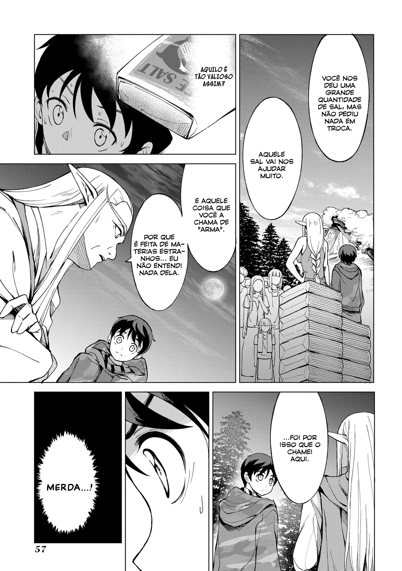 Hokkaidou no Gen'eki Hunter ga Isekai ni Hourikomarete Mita ~Elf Yome to Meguru Isekai Shuryou Life~ Vol. 1 Ch. 1 第56页