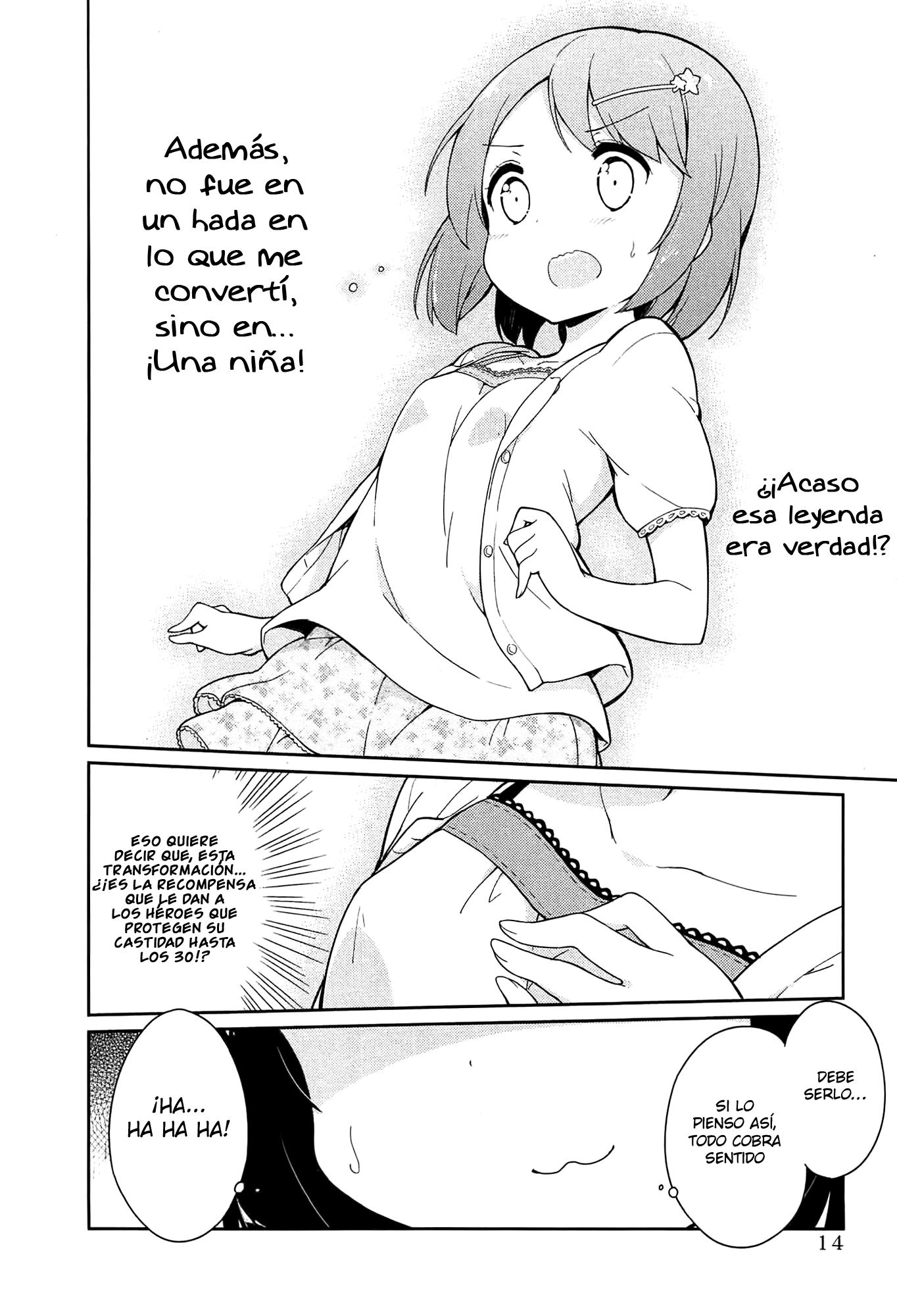 Joshi Shougakusei Hajimemashita Dícese de que ser virgen hasta los 30 te vuelve un hada 第14页