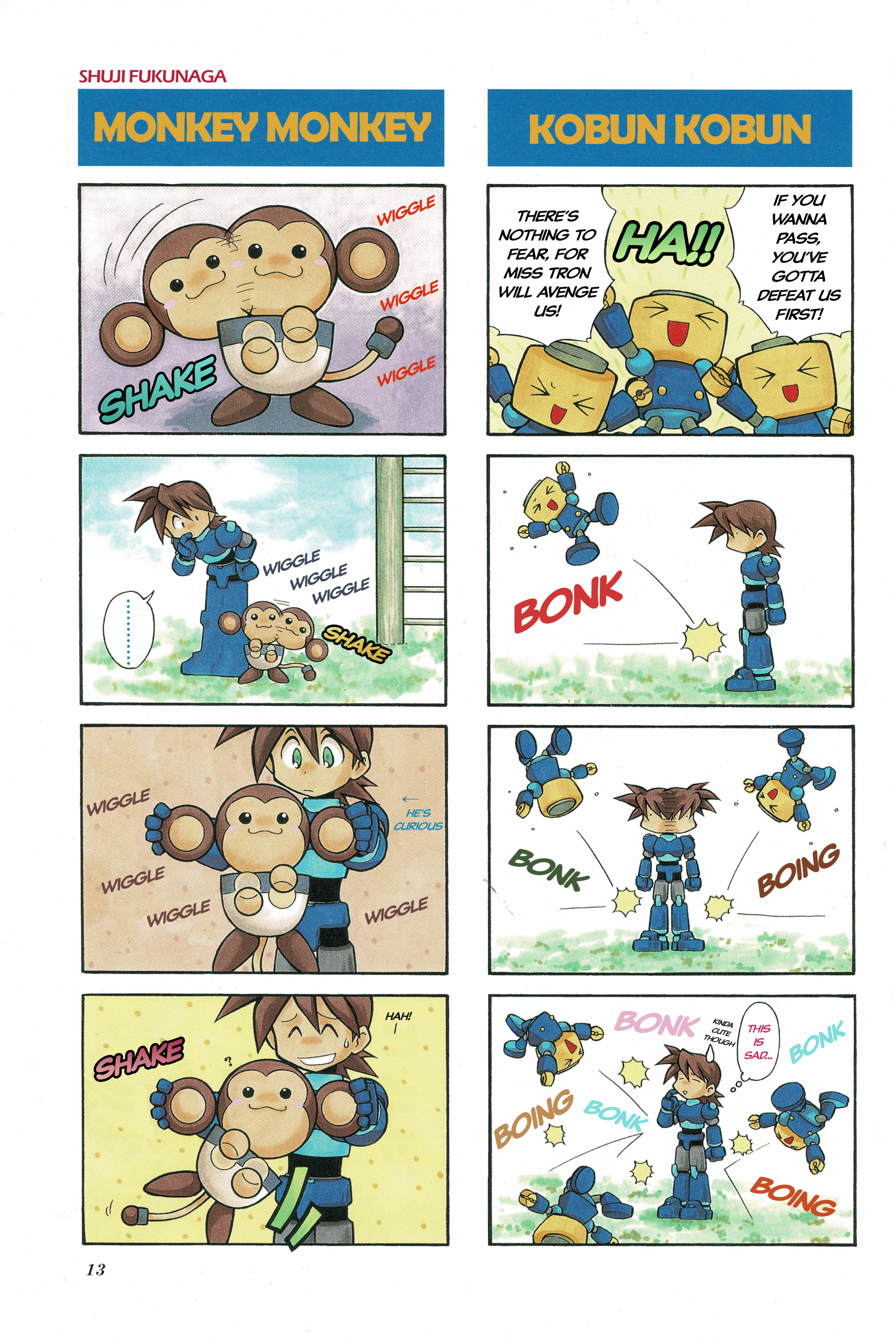 Rockman DASH2 4Koma Gag Battle Cover/Table of Contents/Colored Pages 第14页