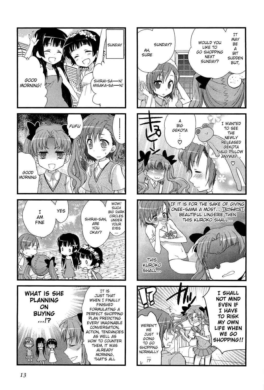 4-koma Koushiki Anthology - Toaru Kagaku no Railgun x Toaru Majutsu no Index Suki Suki Daisuki Onee-sama (by Dokuta Pepako) 第3页