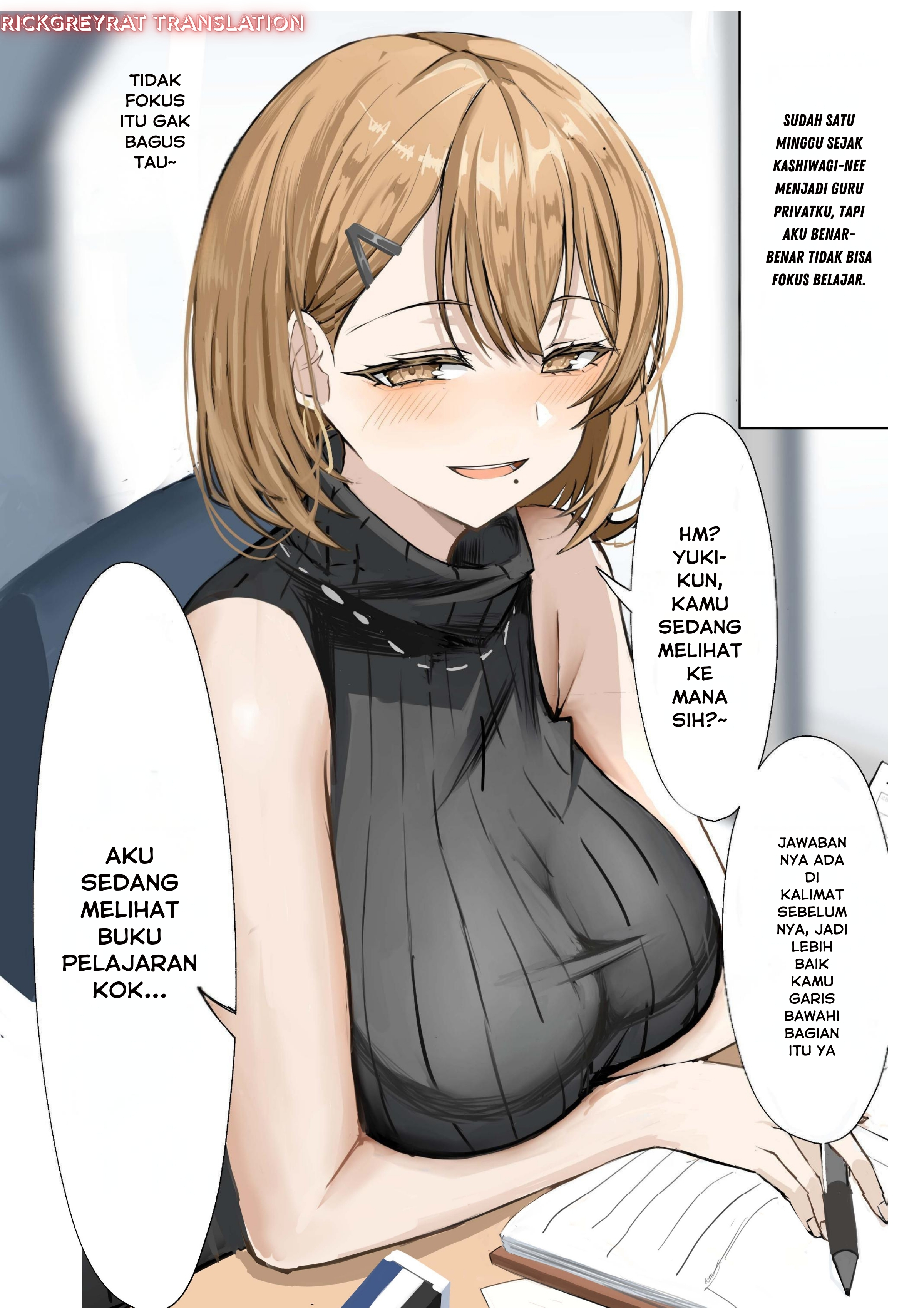 Kateikyoushi no Sensei Tidak fokus belajar didekat Kashiwagi nee 第2页