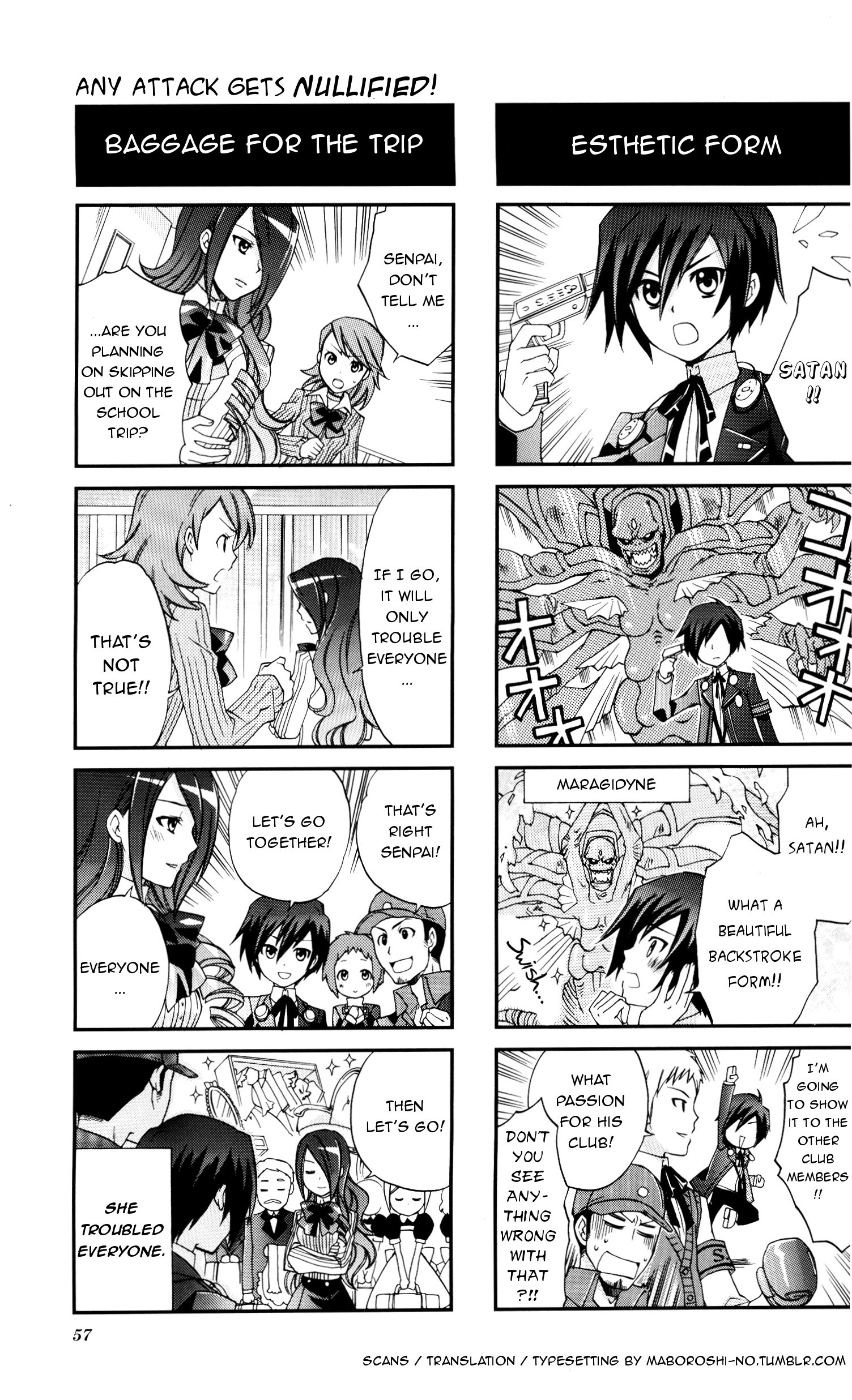 Persona 3 4koma Gag Battle Any attack gets nullified! (Artist: Hayase Reku) 第4页