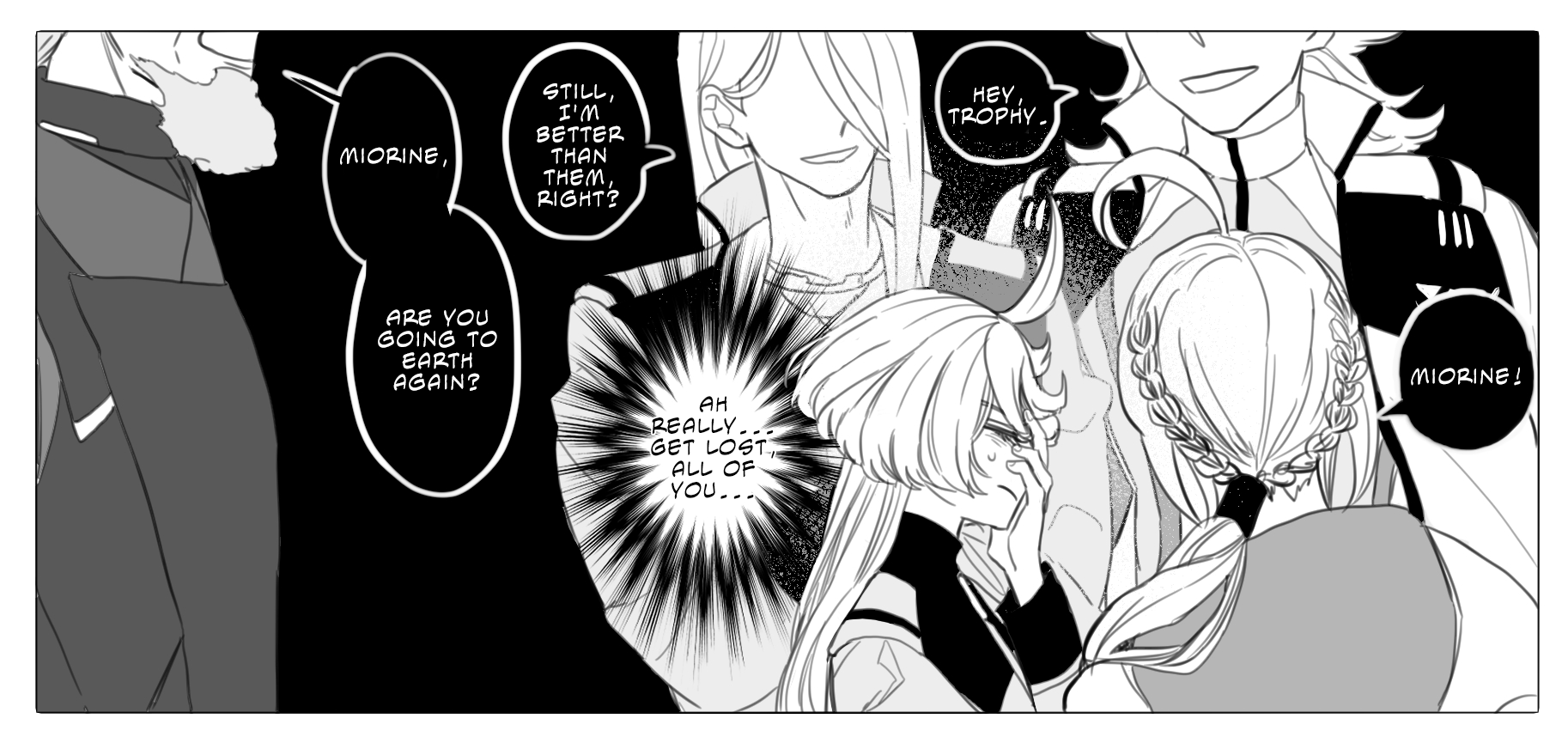 Mobile Suit Gundam: The Witch from Mercury - Rough Sulemio Comic Everyone leave, except Suletta. 第1页