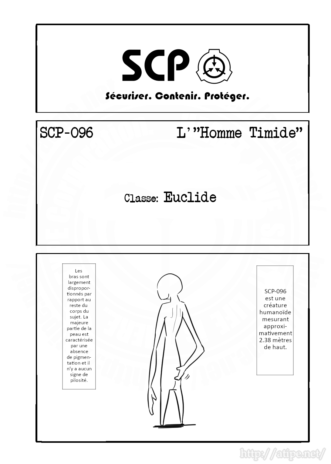 SCP o Zakkuri Shoukai SCP-096 - L'Homme Timide 第1页