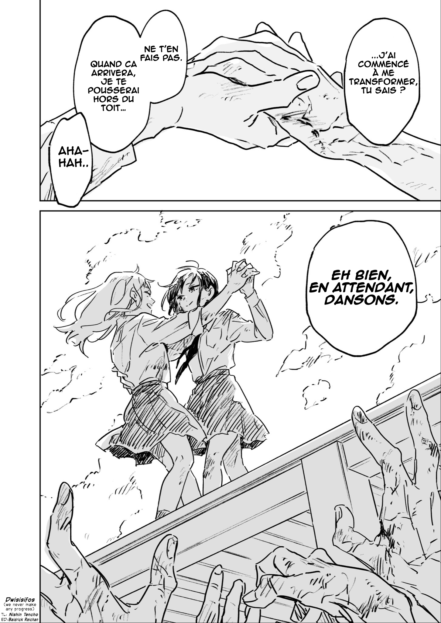 The High School Full of Zombies Le toit du corridor d'un lycée rempli de zombies (fin apparemment) 第5页