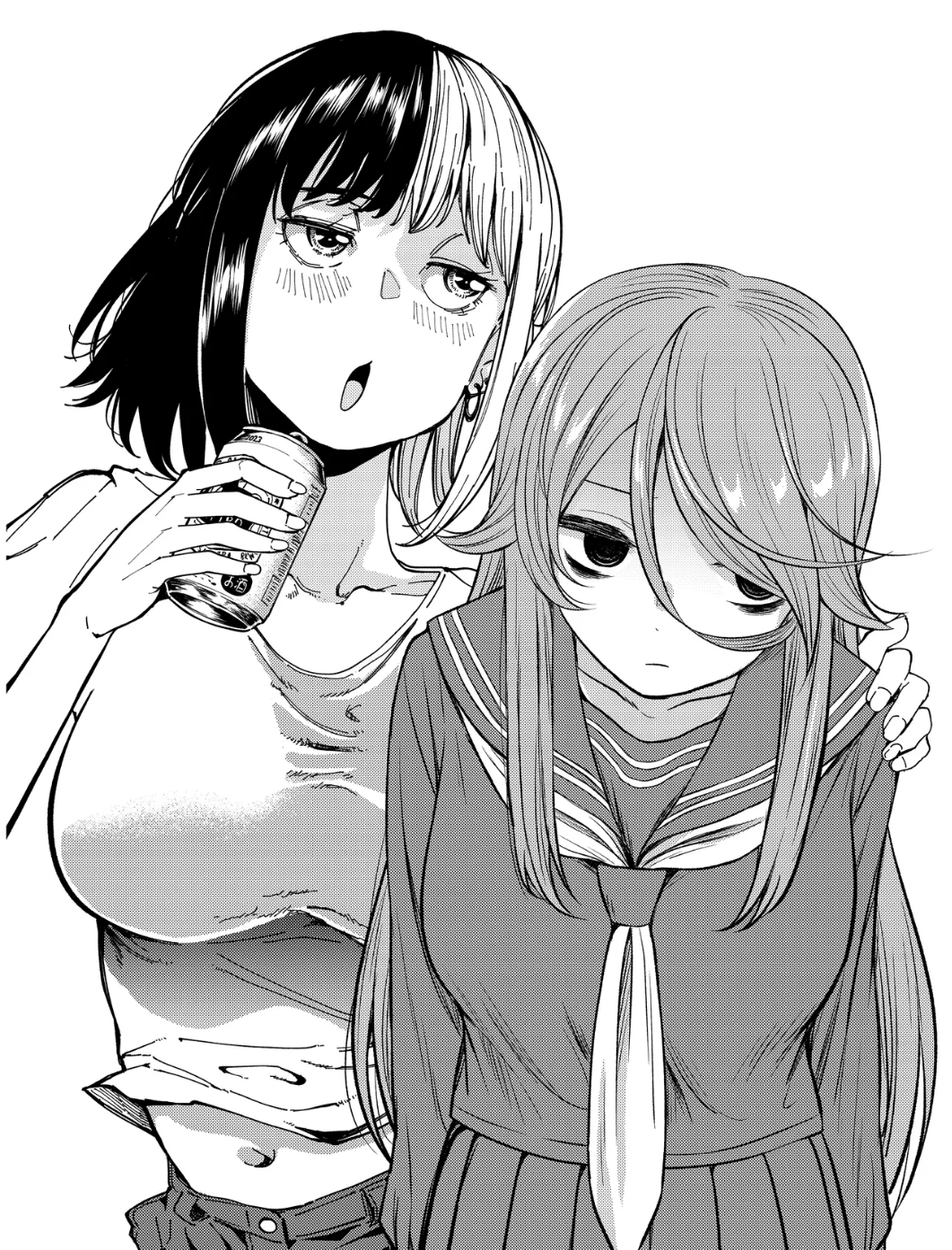 Otonari no Downer-San wa Muri Sasenai Collab Illustration of Kurai Anoko to Shitai Koto × Otonari no Downer-san wa Muri Sasenai! 第1页