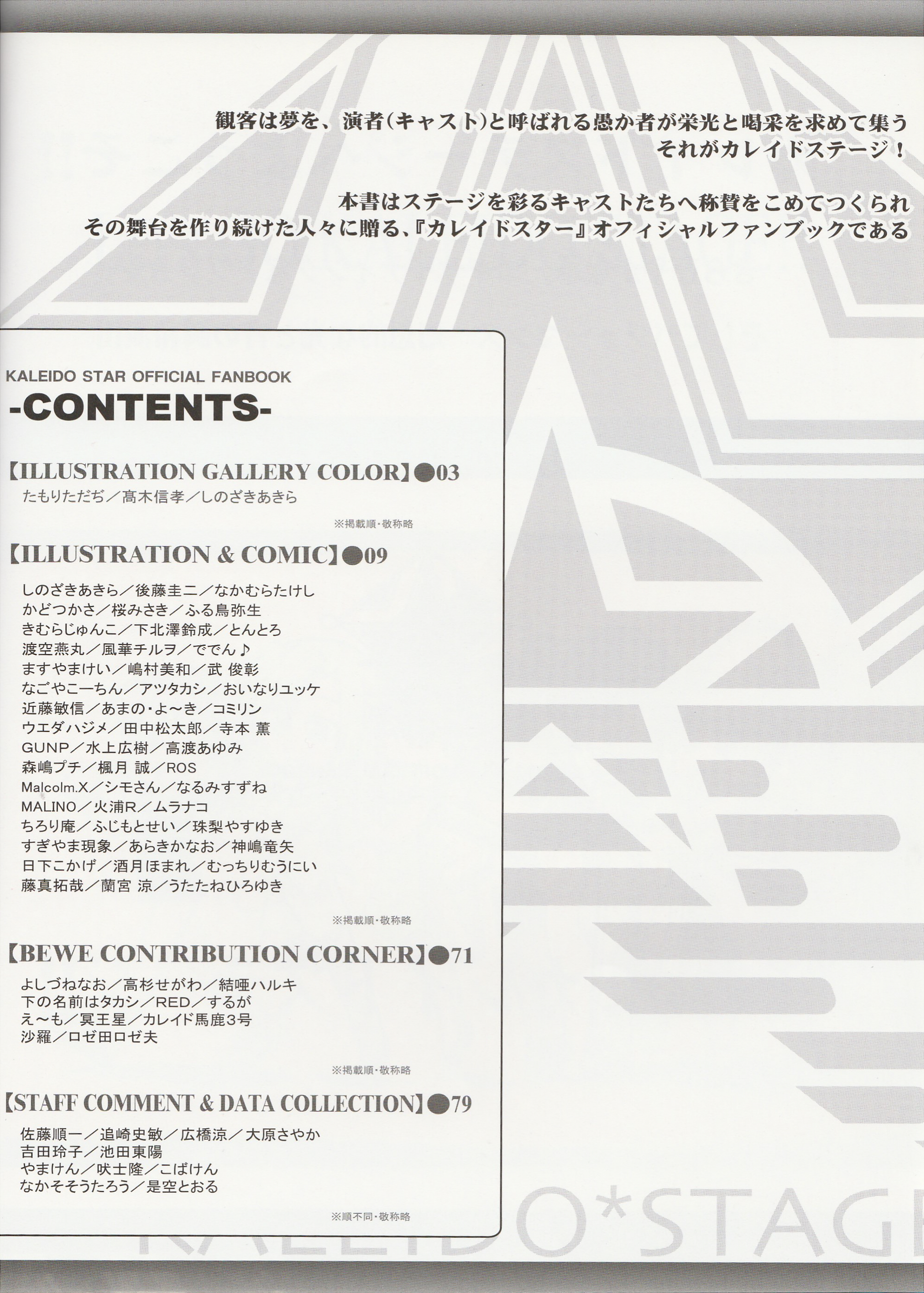 Kaleido Star Official Fanbook Vol. 1 Ch. 1 第10页