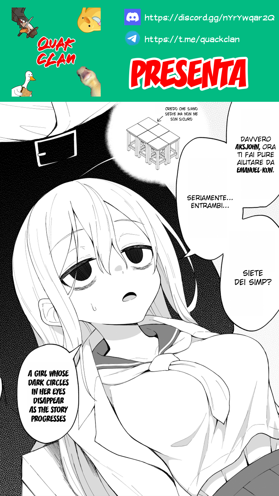 Hanashi ga Susumu Goto ni Me no Kuma ga Kieteiku Onnanoko Ch. 3 第1页