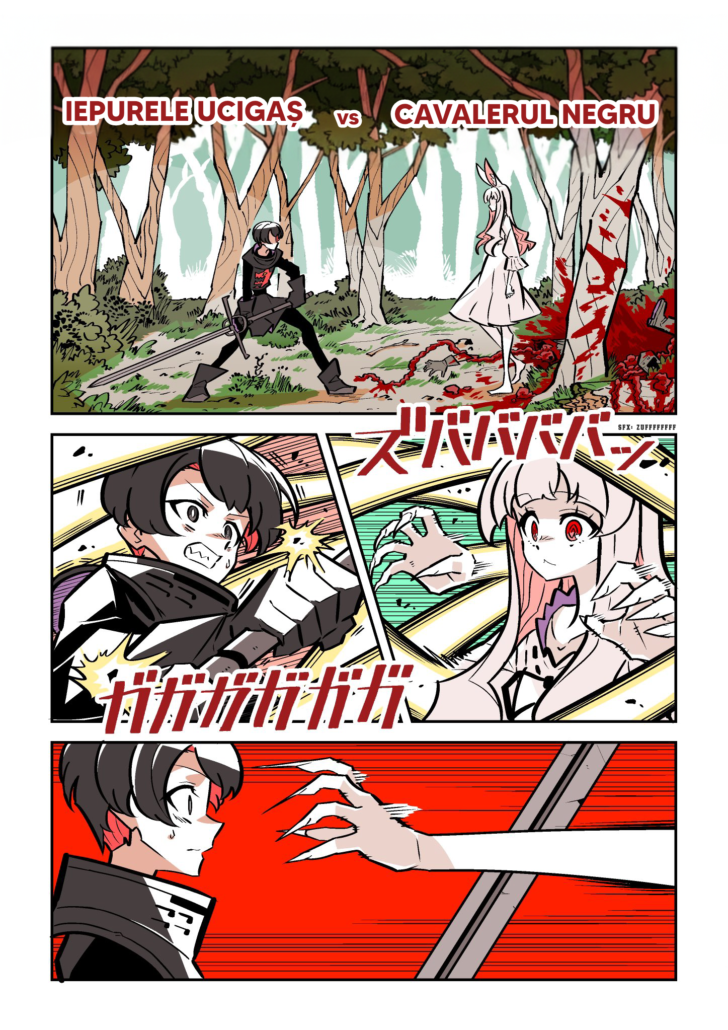 Satsujin Usagi Girl VS ○○○ Iepurele Ucigaș vs Cavalerul Negru. 第1页