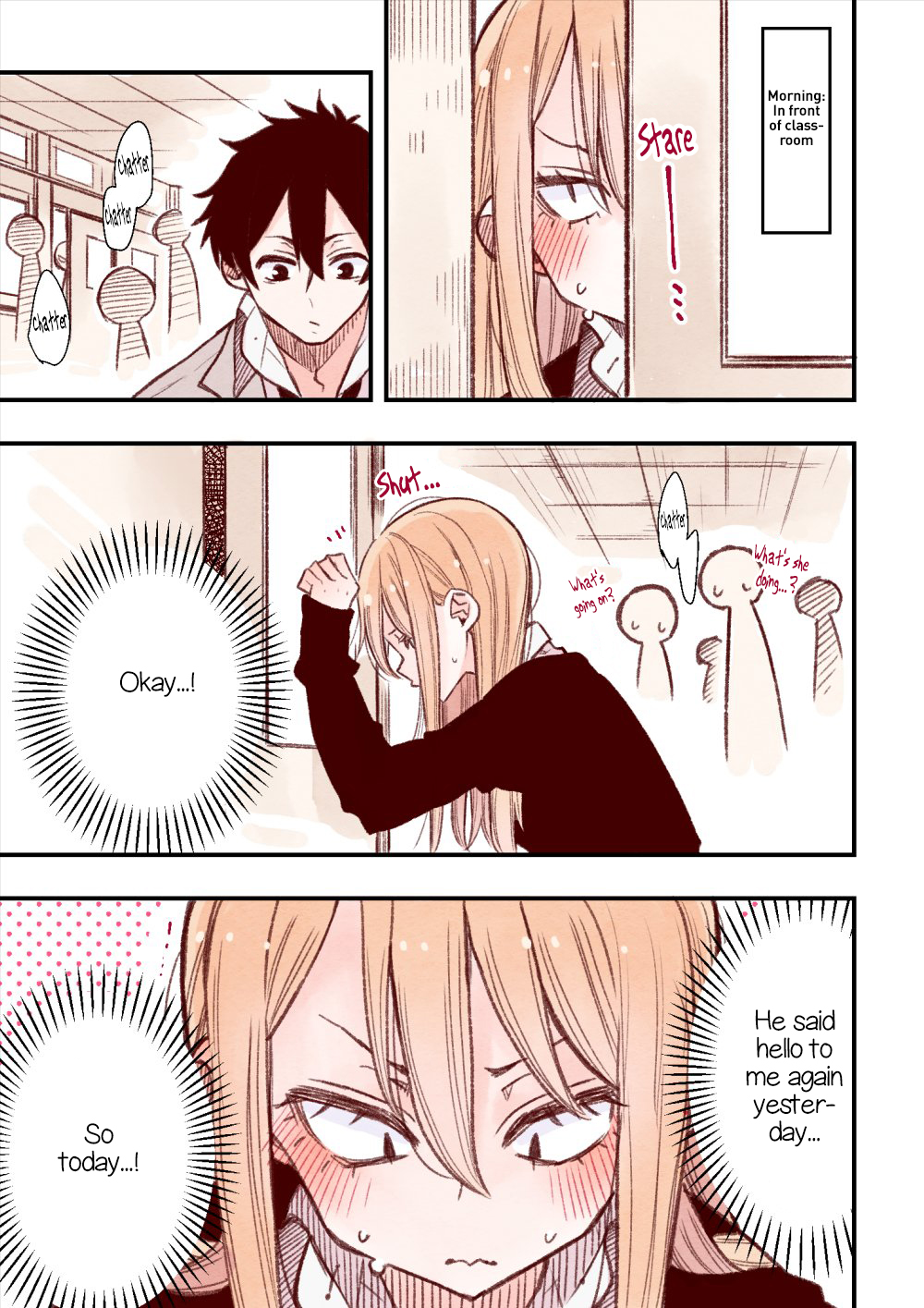 Sanpakugan-chan wa Tsutaetai. The struggle to say hello 第1页