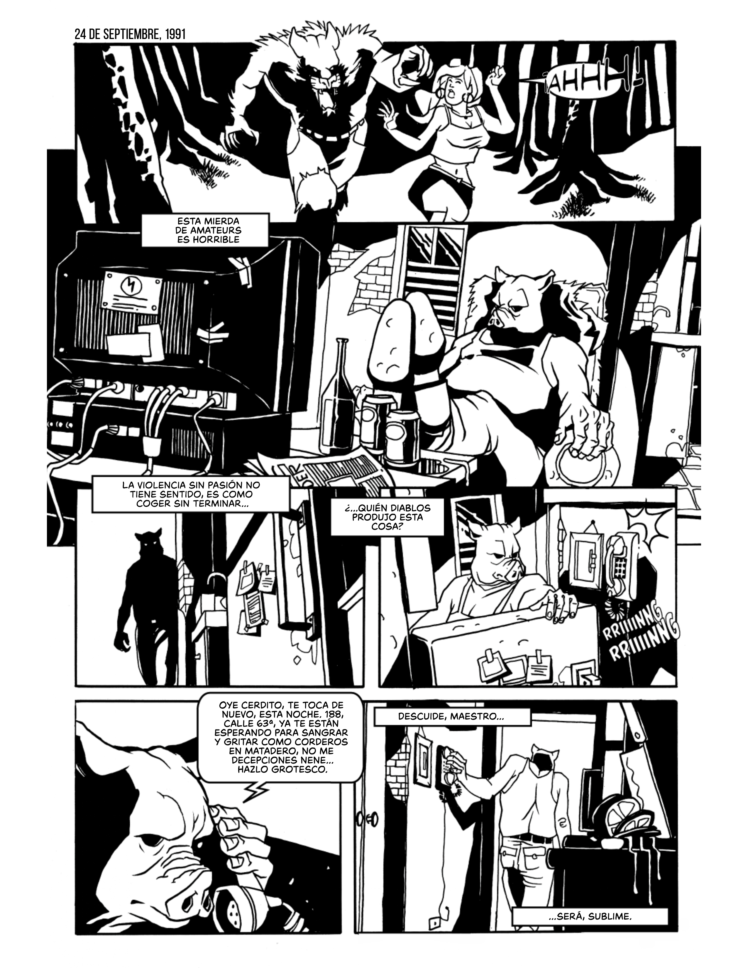 Hotline Miami 2 - Wrong Number Digital Comic El animal de la medianoche 第4页