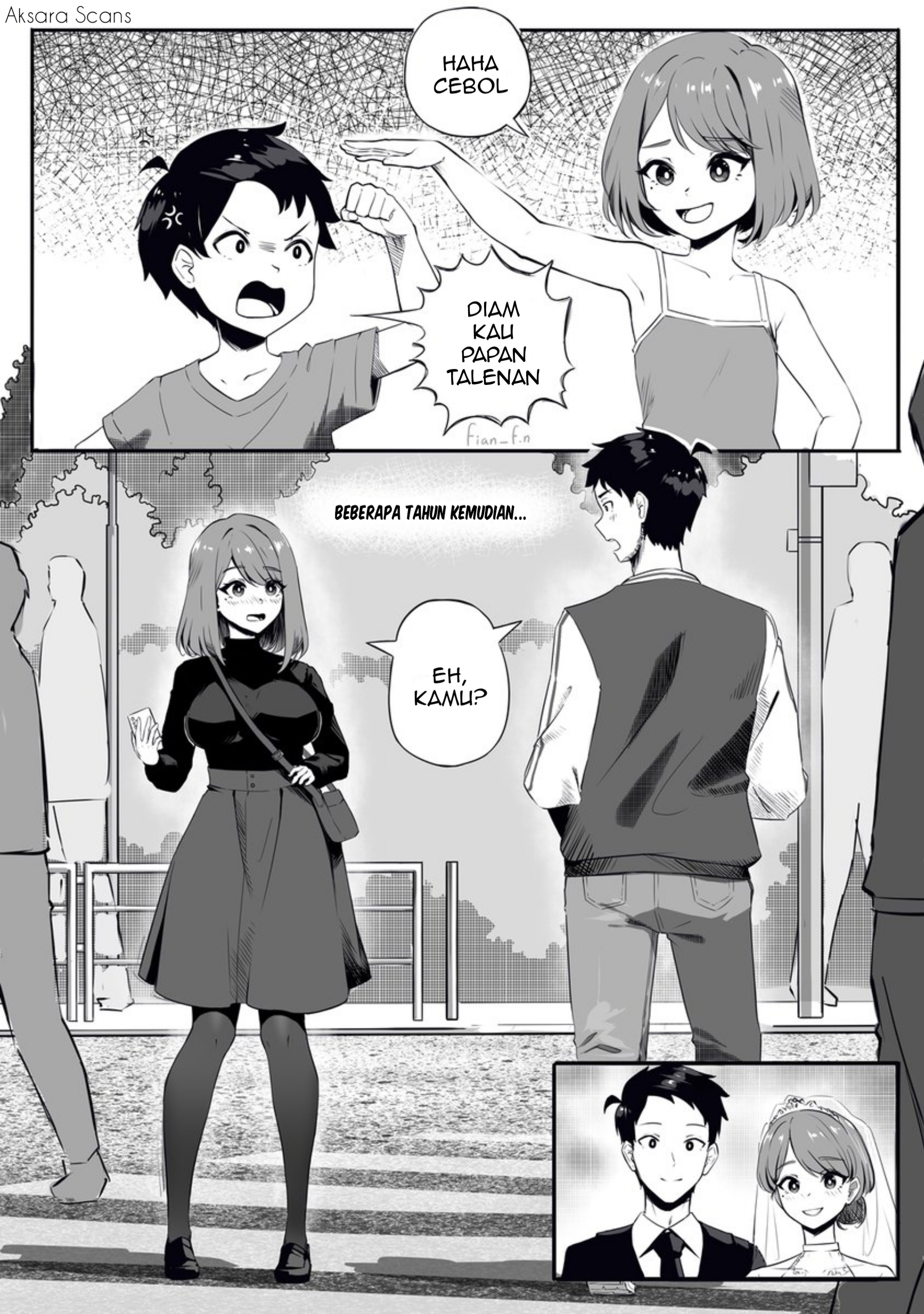 A 3 panel Romcom Manga which ends in a page 第2页