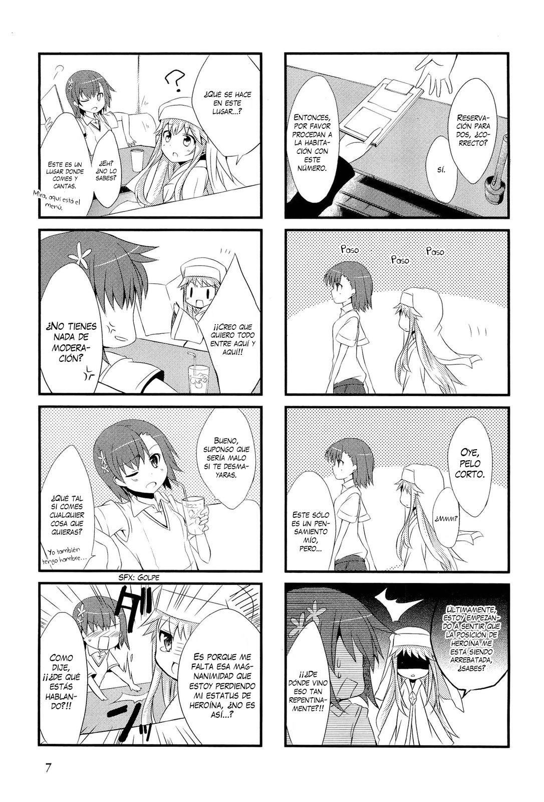 4-koma Koushiki Anthology - Toaru Kagaku no Railgun x Toaru Majutsu no Index In de Railgun (por Mishima Kurone) 第8页
