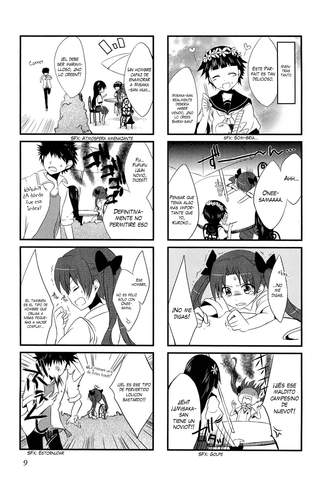 4-koma Koushiki Anthology - Toaru Kagaku no Railgun x Toaru Majutsu no Index In de Railgun (por Mishima Kurone) 第10页