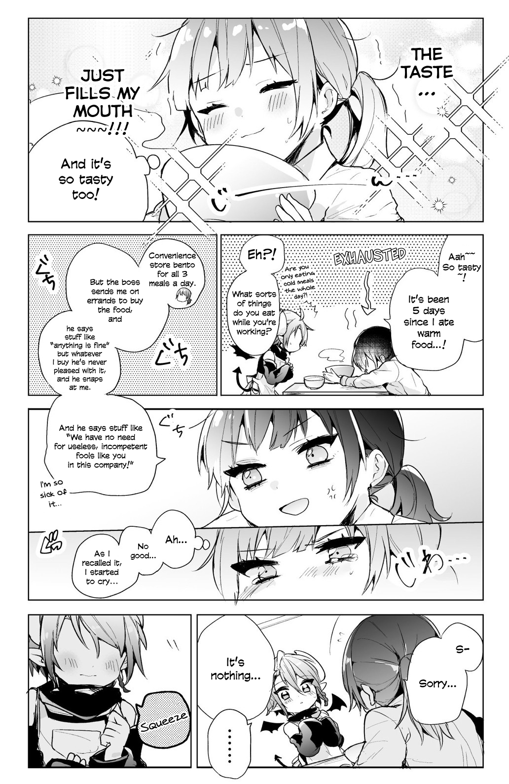 Shachiku OL to Akuma Shota The corporate slave wanted to destroy her black company, so, she summoned a demon, but he’s so kind it hurts 第3页