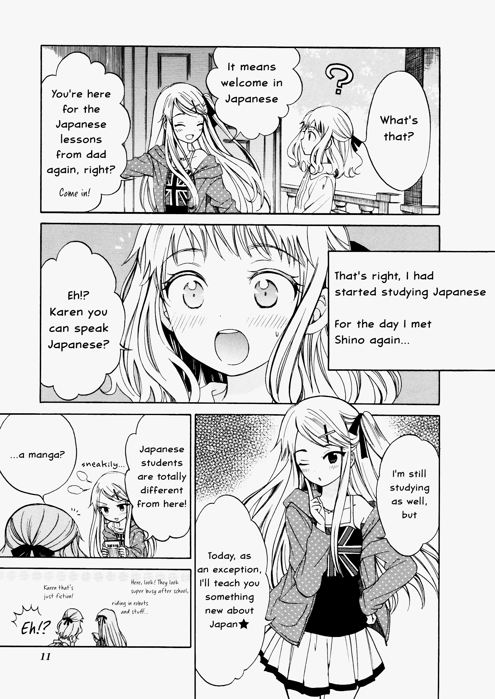 Kiniro Mosaic Anthology Comic "To Miss Shinobu; Dear Alice" 第3页