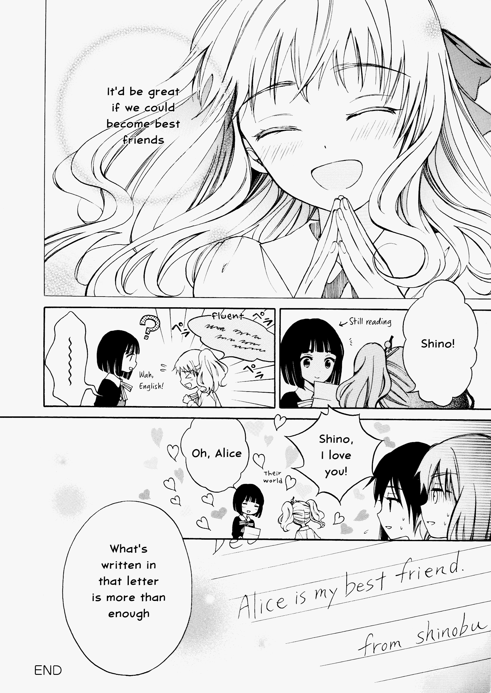 Kiniro Mosaic Anthology Comic "To Miss Shinobu; Dear Alice" 第10页