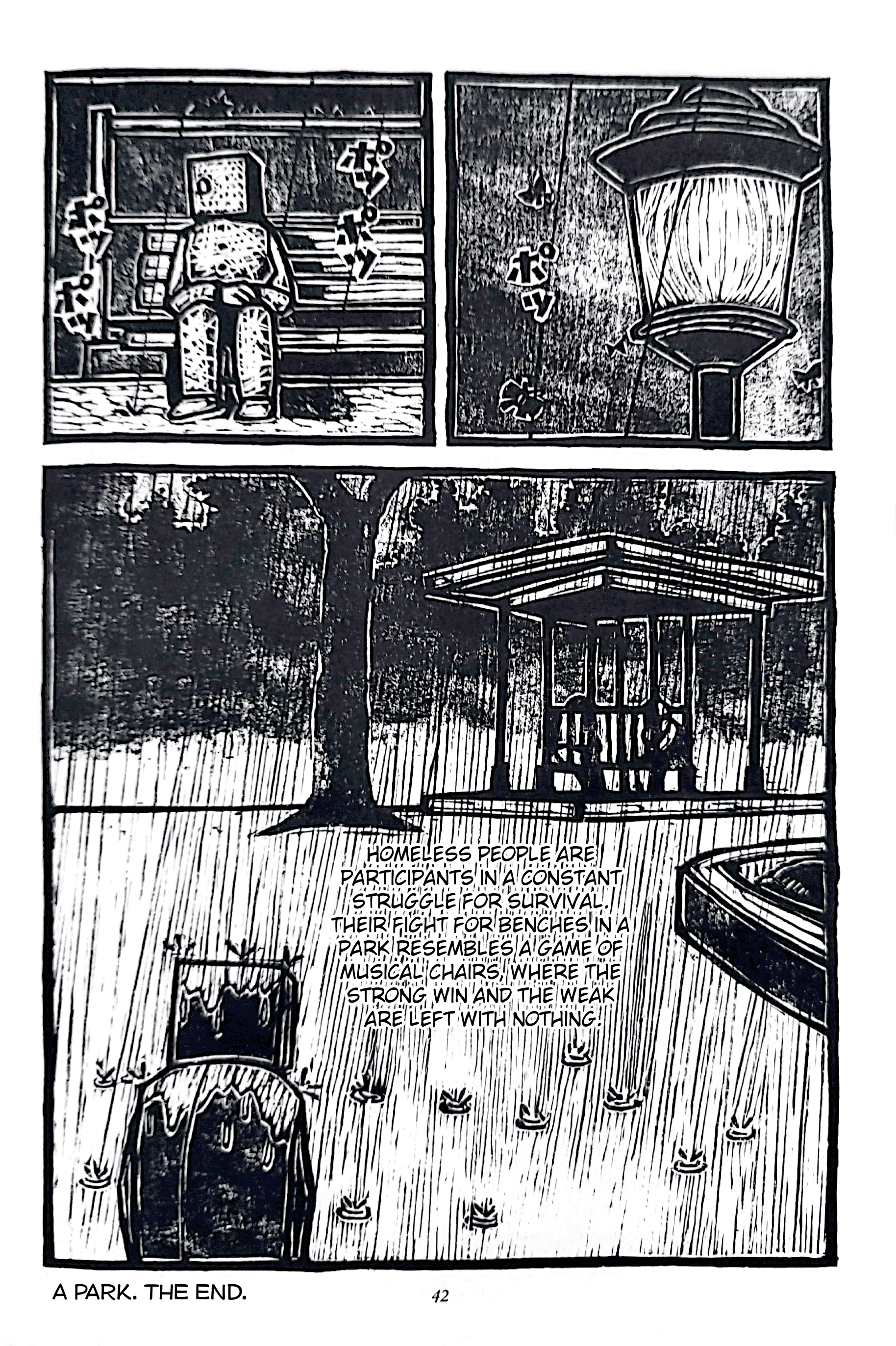 Man with a wardrobe on his head A park 第13页