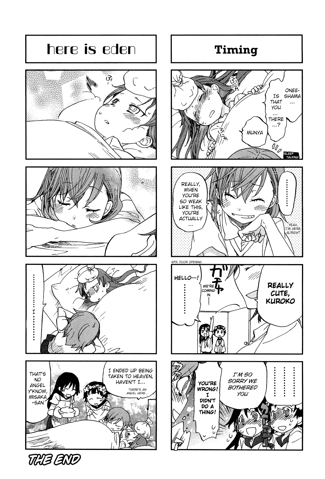 4-koma Koushiki Anthology - Toaru Kagaku no Railgun x Toaru Majutsu no Index The One-way Ticket of Next-door Eden (by Tatsu Nohana) 第9页