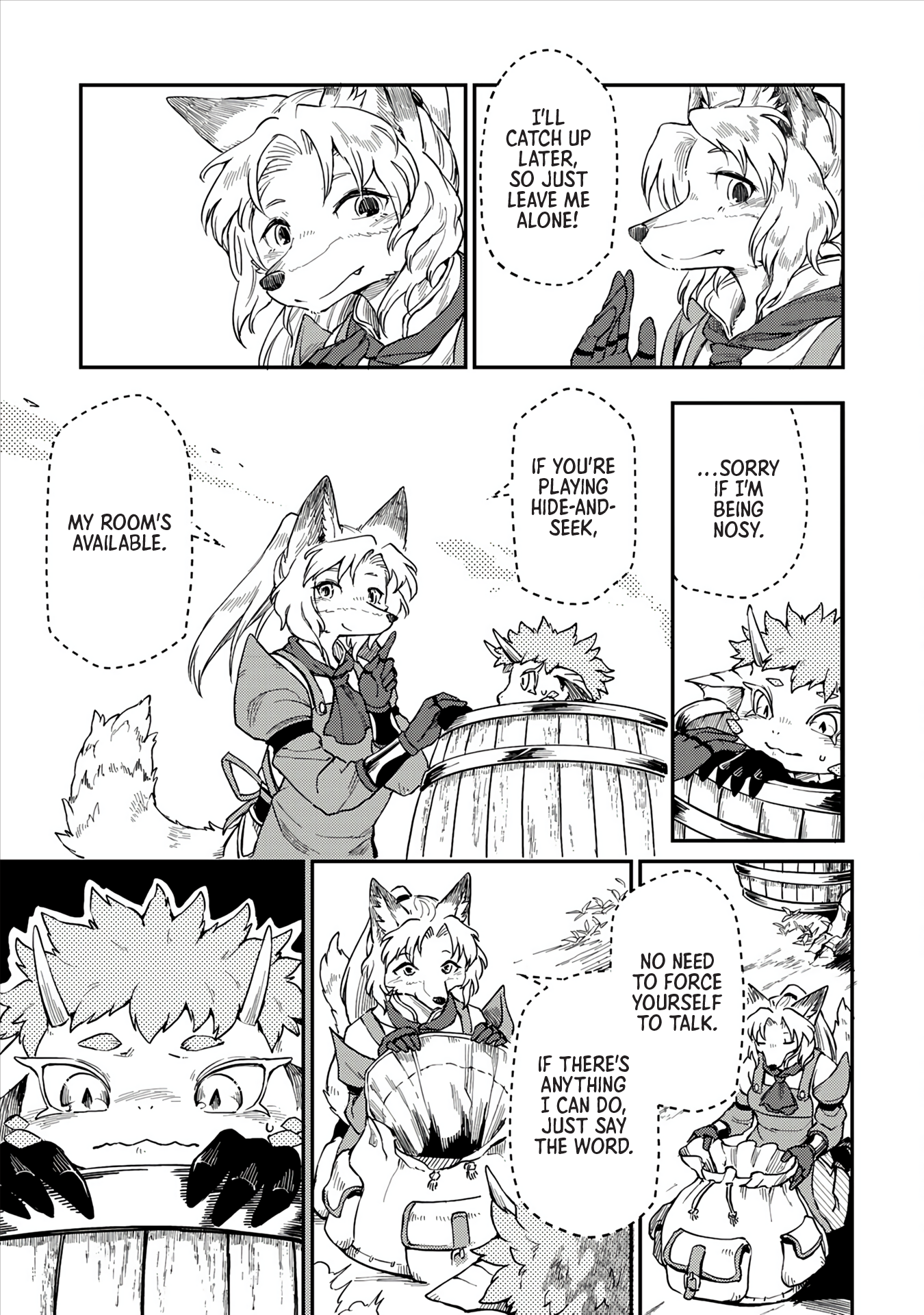 Batsuichi Kitsune to Tabi Gohan The Village's Situation and the Stray 第14页
