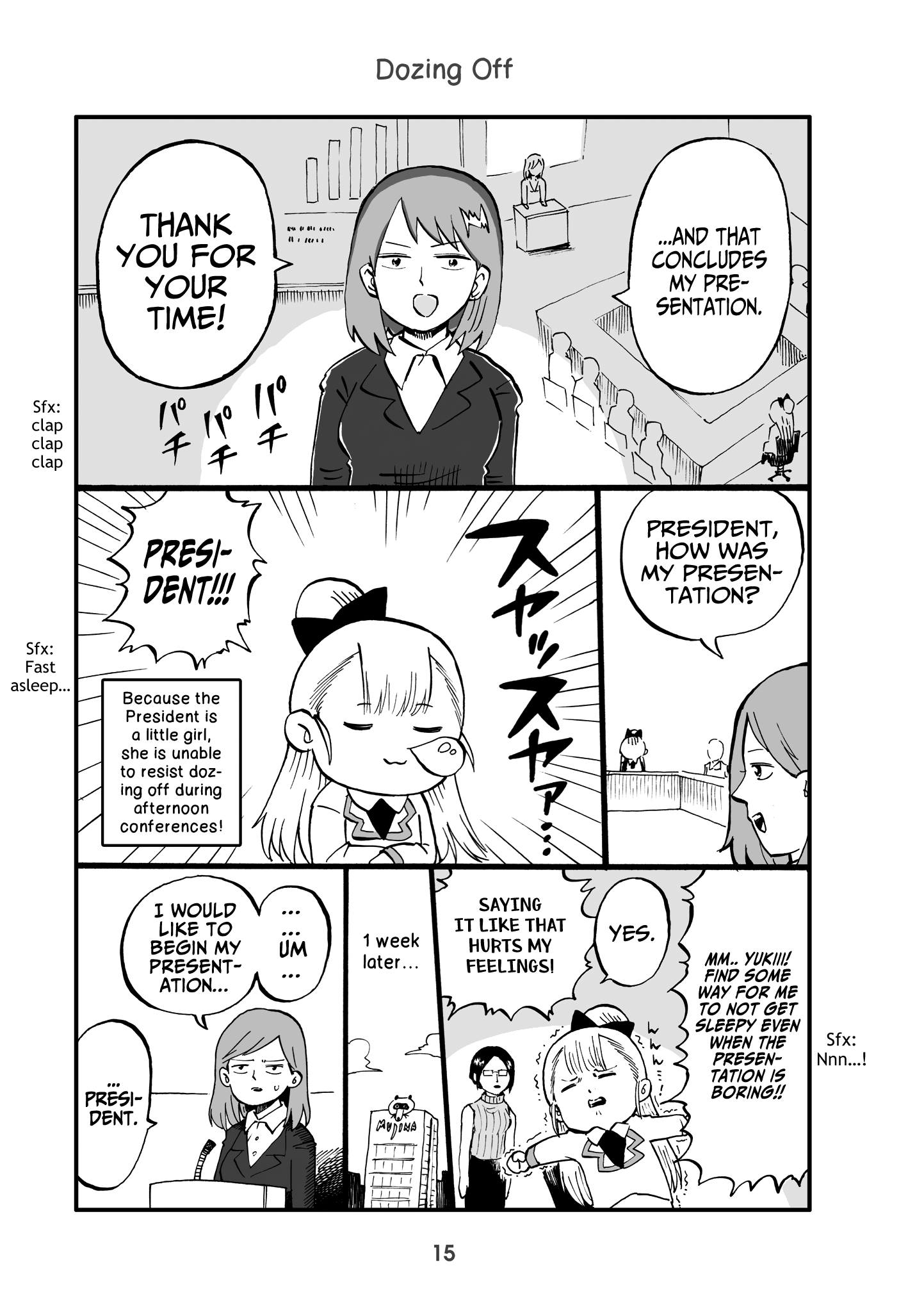 Little Girl President Dozing Off 第1页