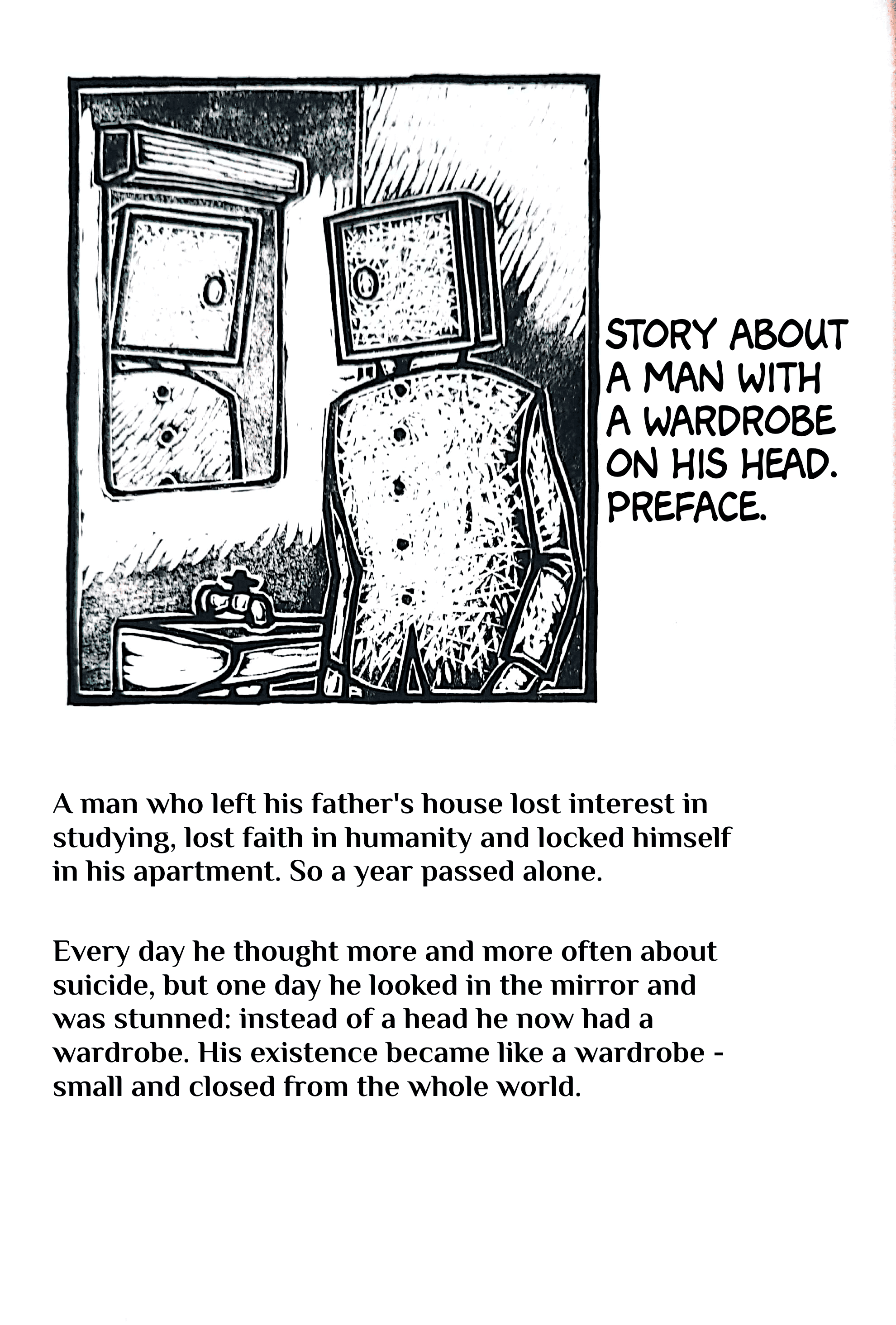 Man with a wardrobe on his head In the city 第7页