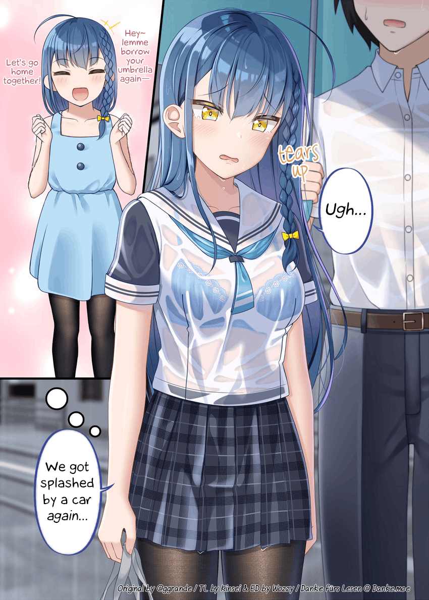 Cool na Gakuen no Idol ga Ore ni Dake Natsuitekuru A Car Splashed Water While on the Way Home From School, Soaking Both of You. 第1页