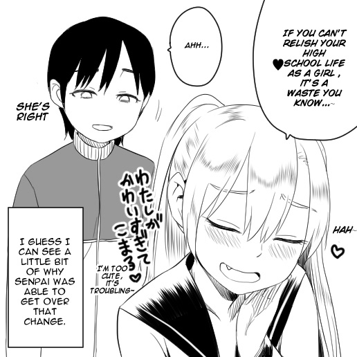 Nyotaika Homo The Tsundere Senpai and Her Black Haired Kouhai 3 第4页