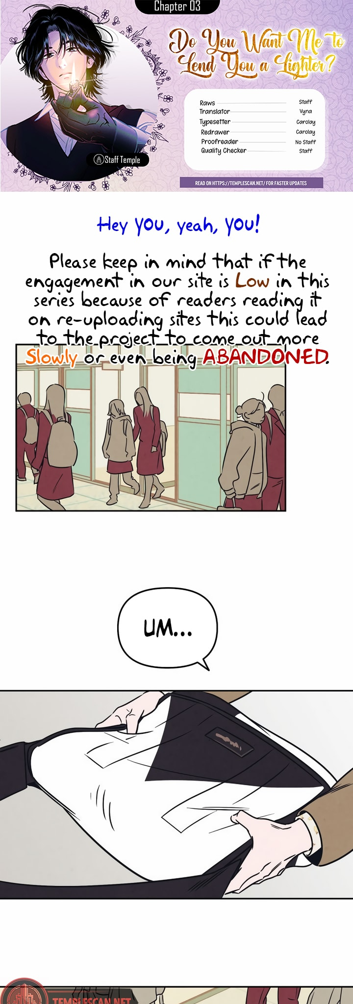 Do You Want Me to Lend You a Lighter? Ch. 3 第1页