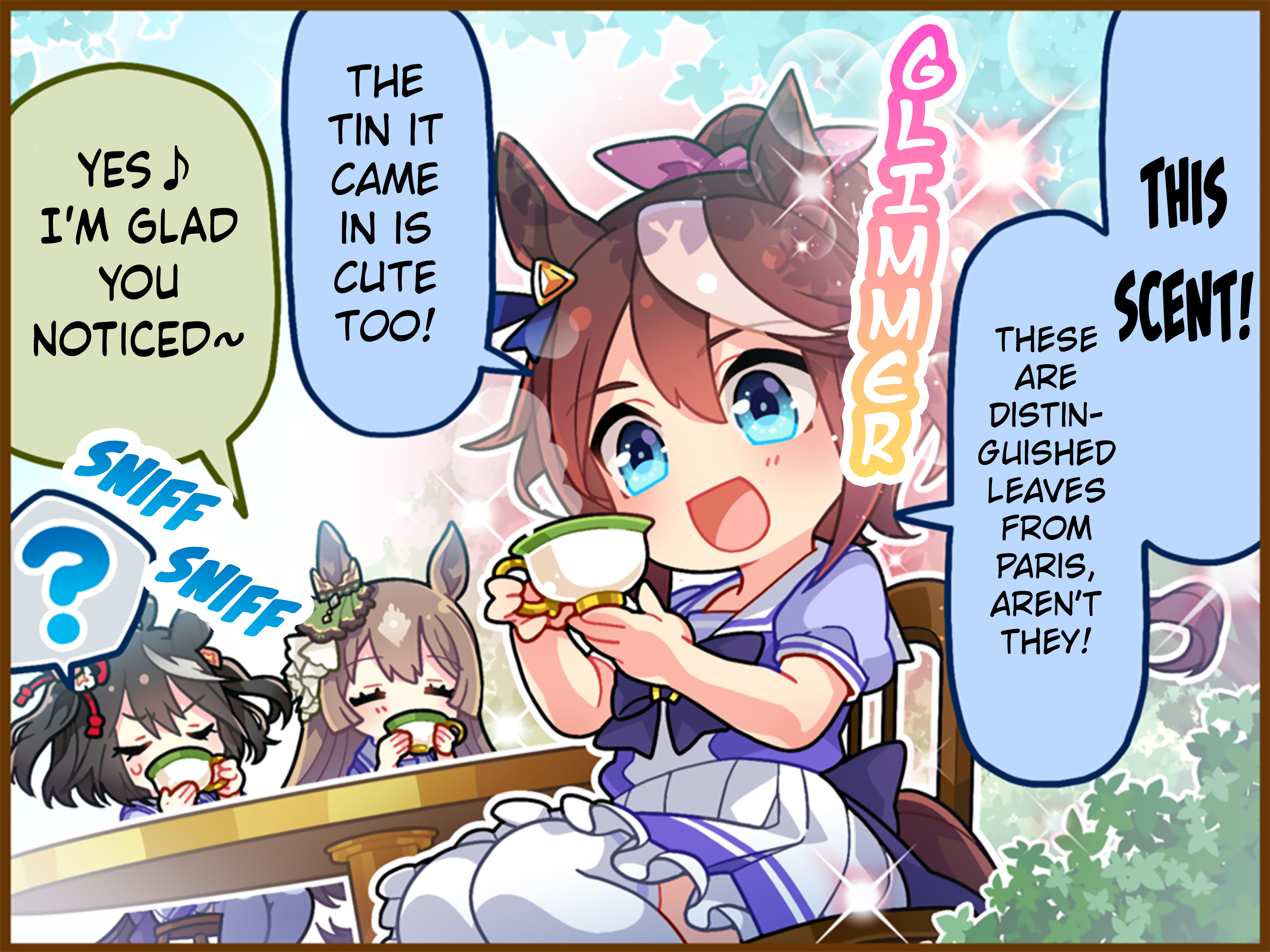 Uma Musume Pretty Derby 1-panel Comic Strip Tokai Teio-Special Skill: Tasting tea 第1页
