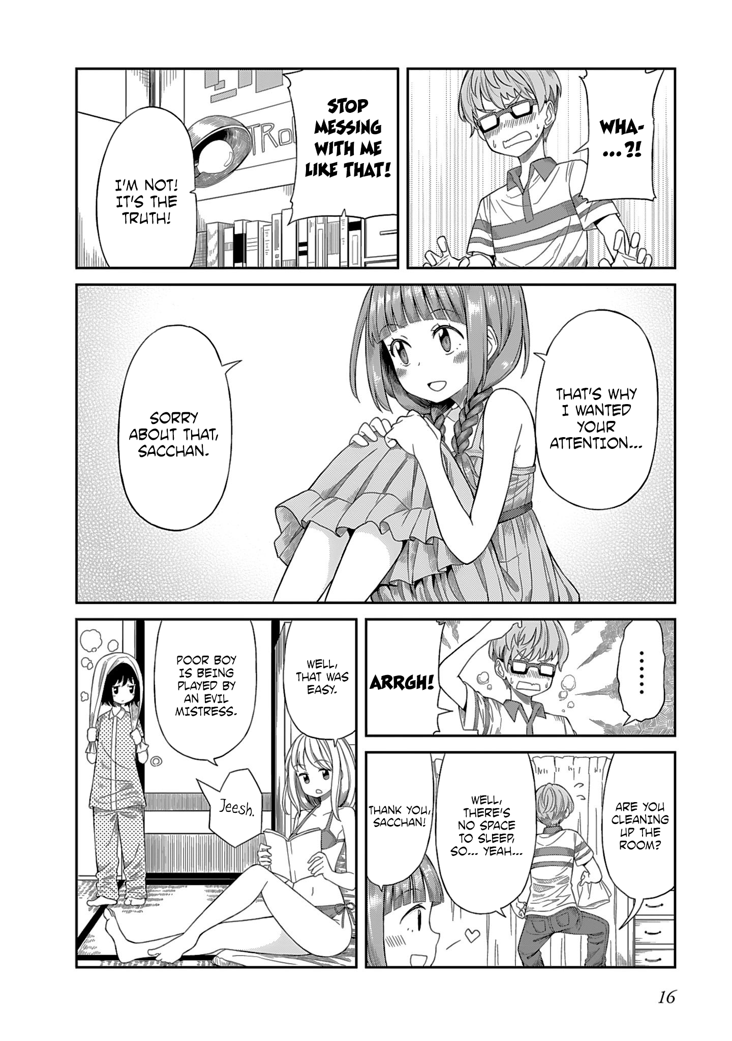 Hinomoto Sanshimai wa Kamatte Hoshii Young Sacchan's worries 第12页