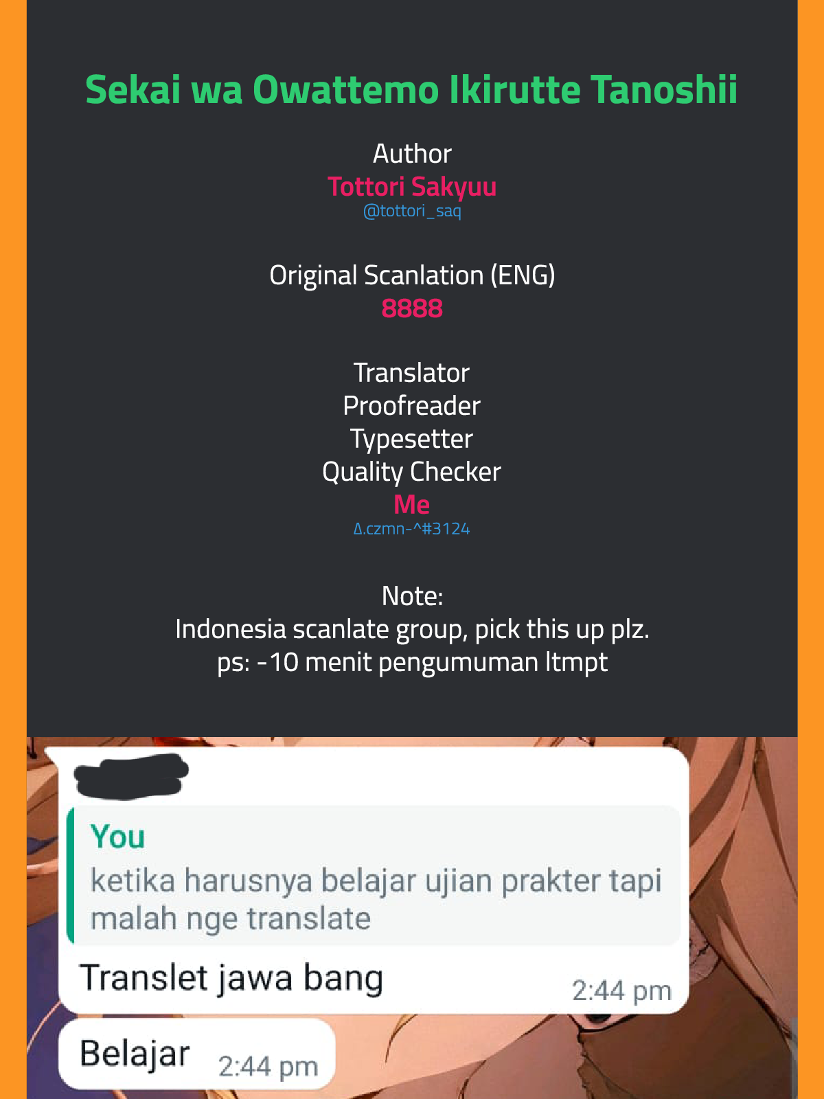Sekai wa Owattemo Ikirutte Tanoshii Dunia Telah Berakhir 第40页