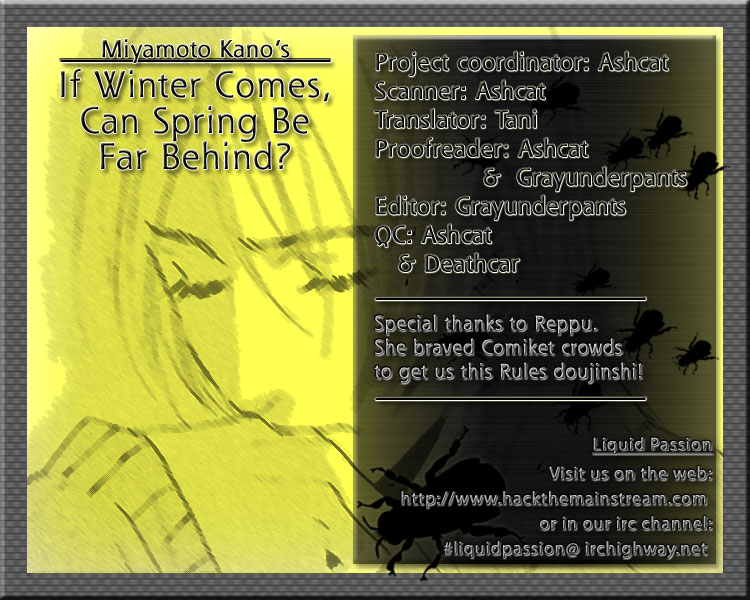 Rules / Hydra - If Winter Comes, Can Spring Be Far Behind? (Doujinshi) Oneshot 第1页
