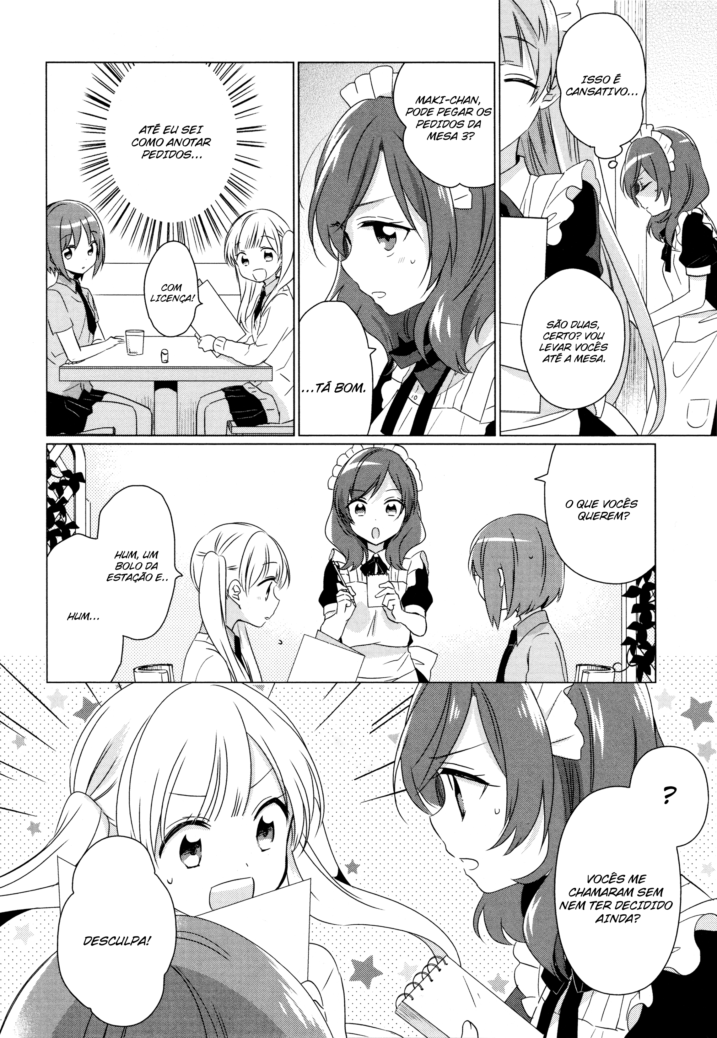 Love Live! Comic Anthology µ's Sweet Memories Minalinsky e a experiência da empregada doméstica de um dia 第7页