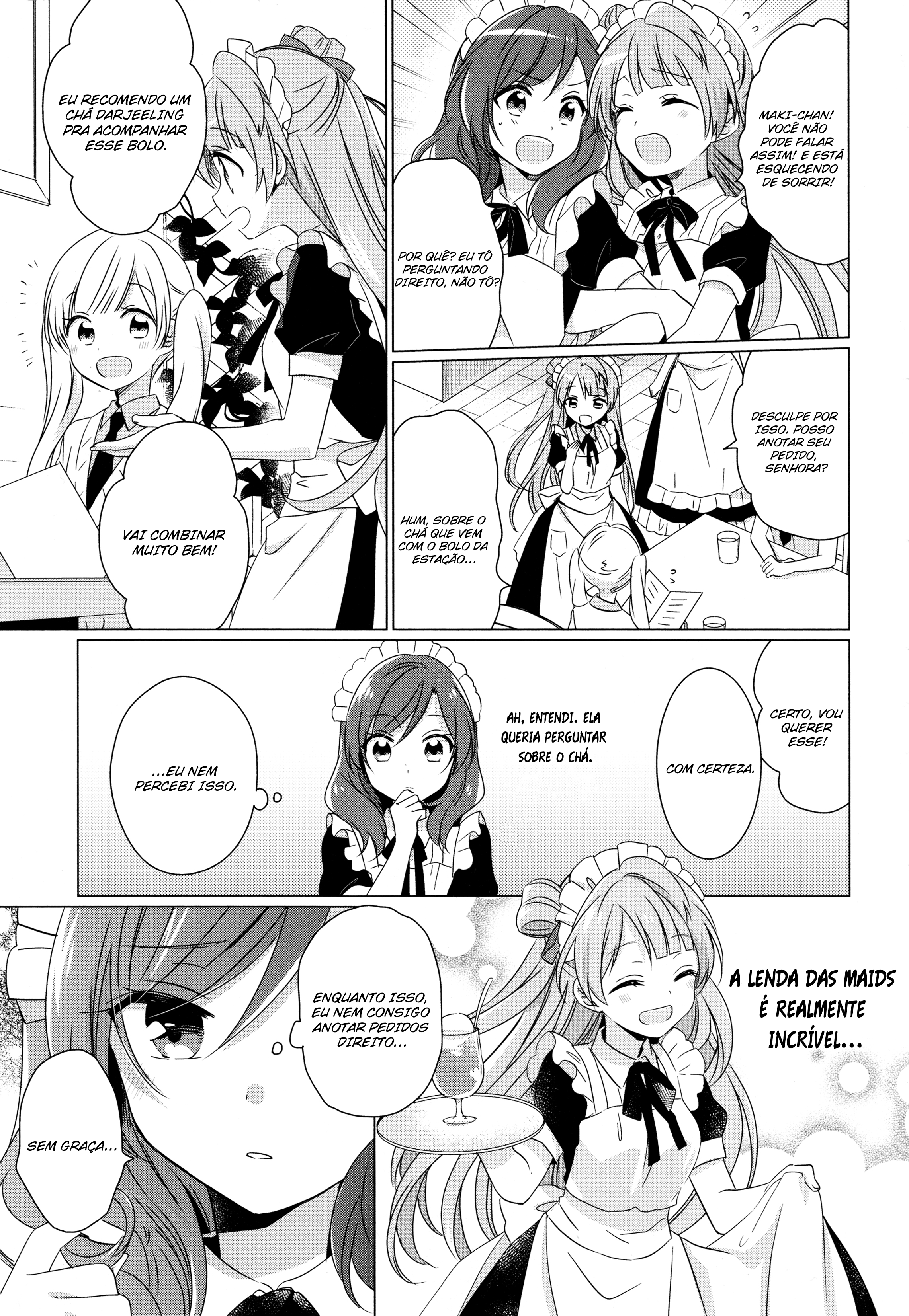 Love Live! Comic Anthology µ's Sweet Memories Minalinsky e a experiência da empregada doméstica de um dia 第8页