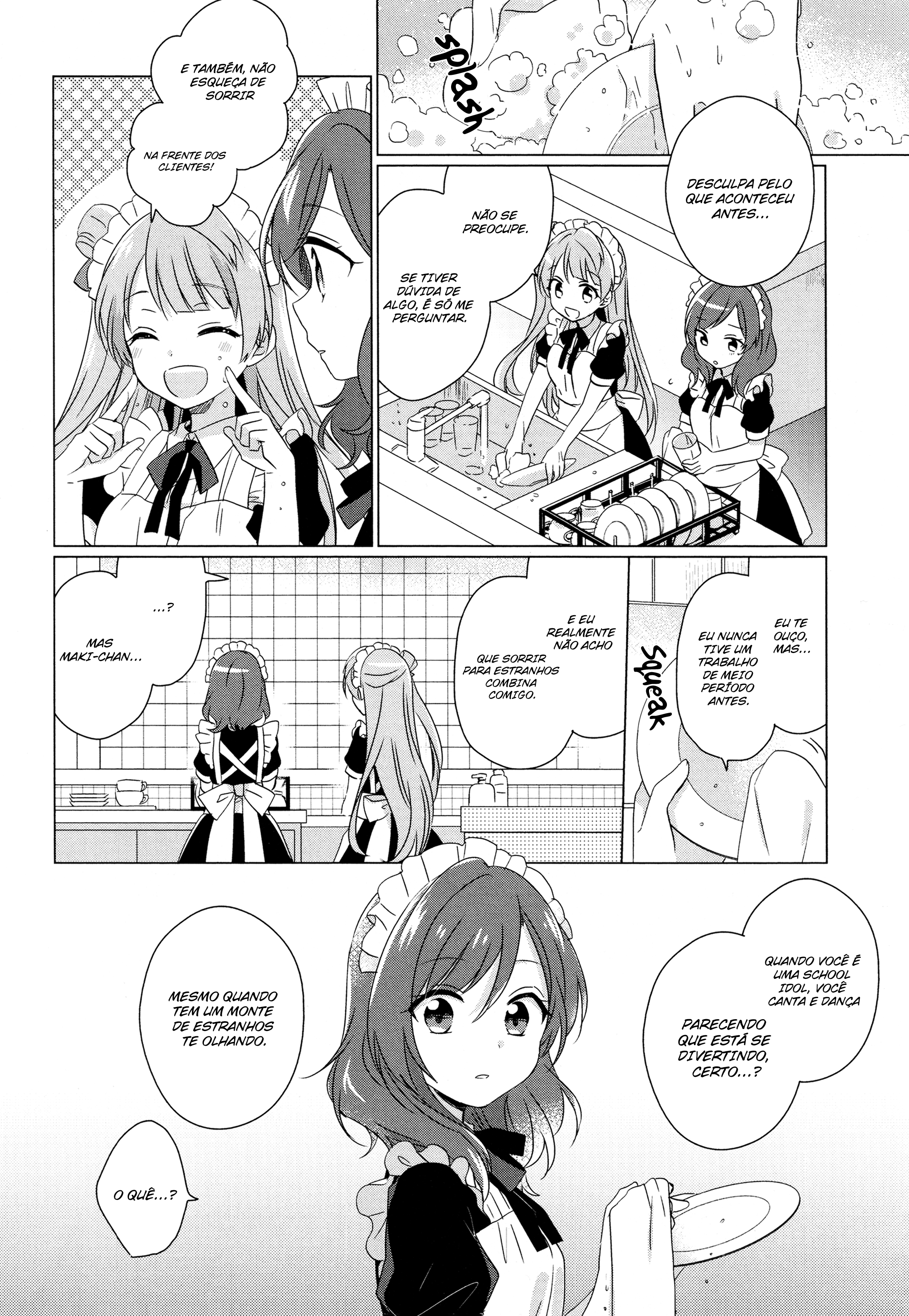 Love Live! Comic Anthology µ's Sweet Memories Minalinsky e a experiência da empregada doméstica de um dia 第9页