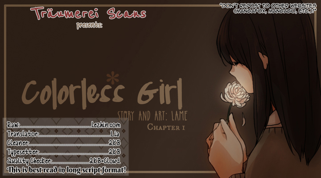 Colorless Girl Friday, April 5th 第1页