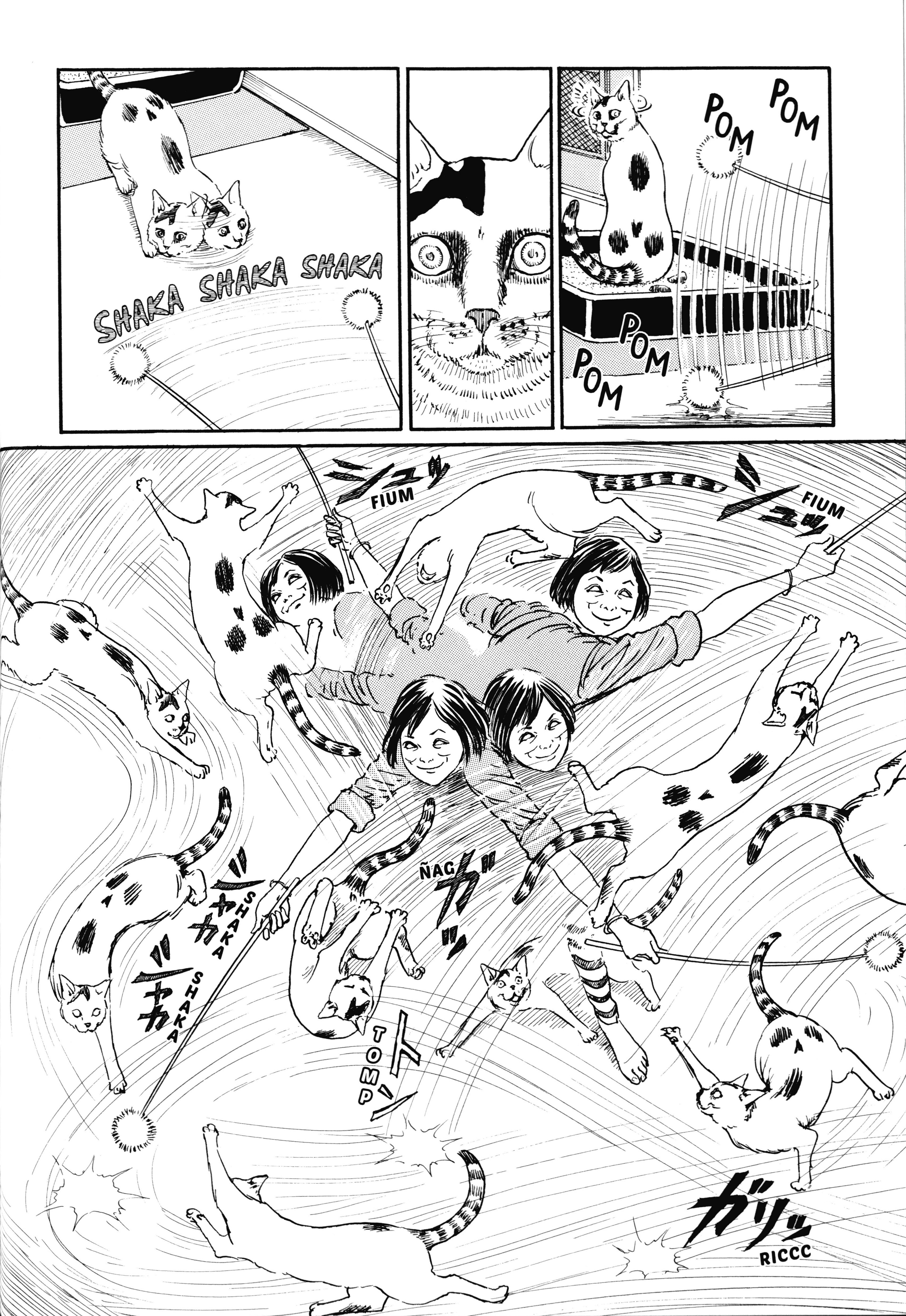 Junji Ito's Cat Diary: Yon & Mu ¡¡Lucha feroz!! Jugando con gatos 第4页