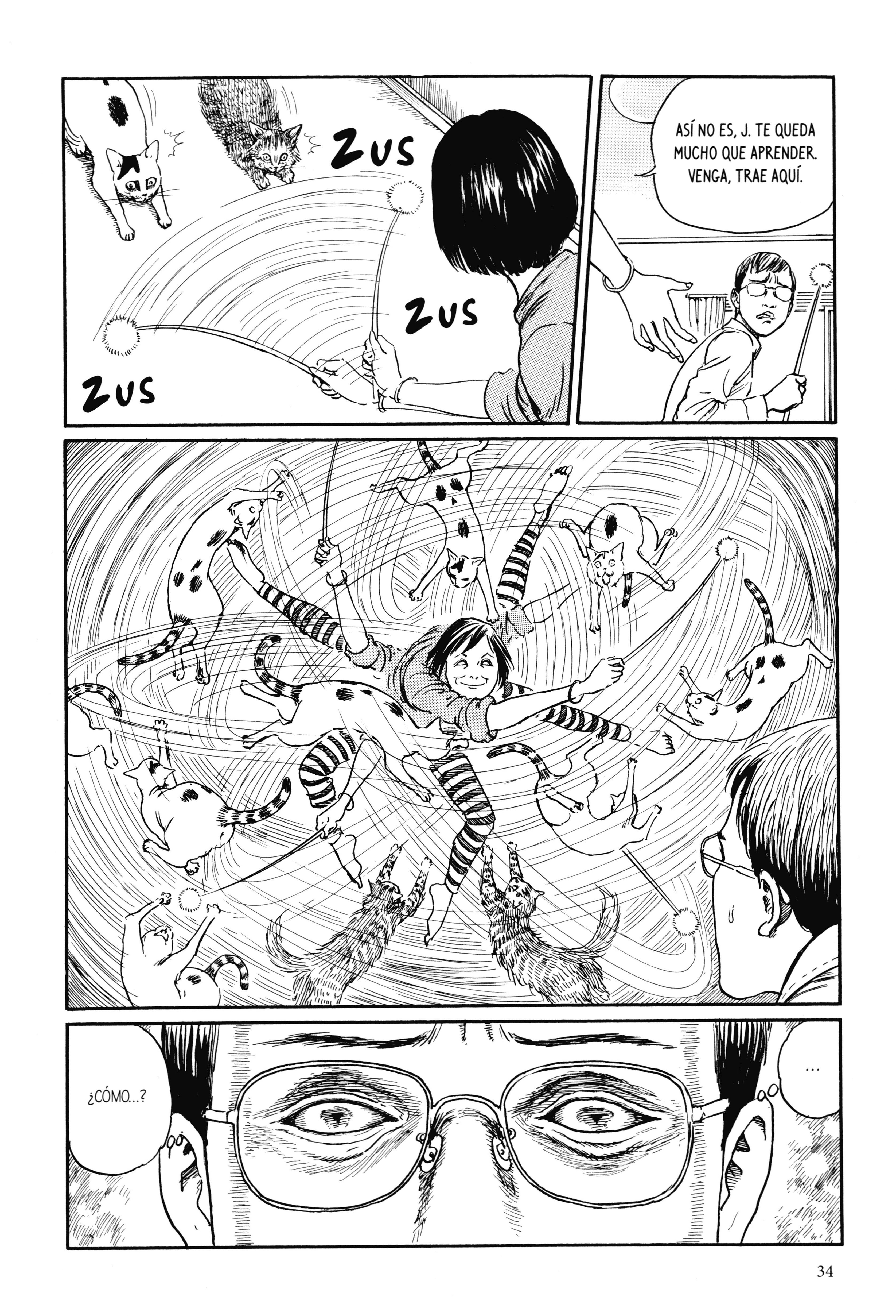 Junji Ito's Cat Diary: Yon & Mu ¡¡Lucha feroz!! Jugando con gatos 第8页