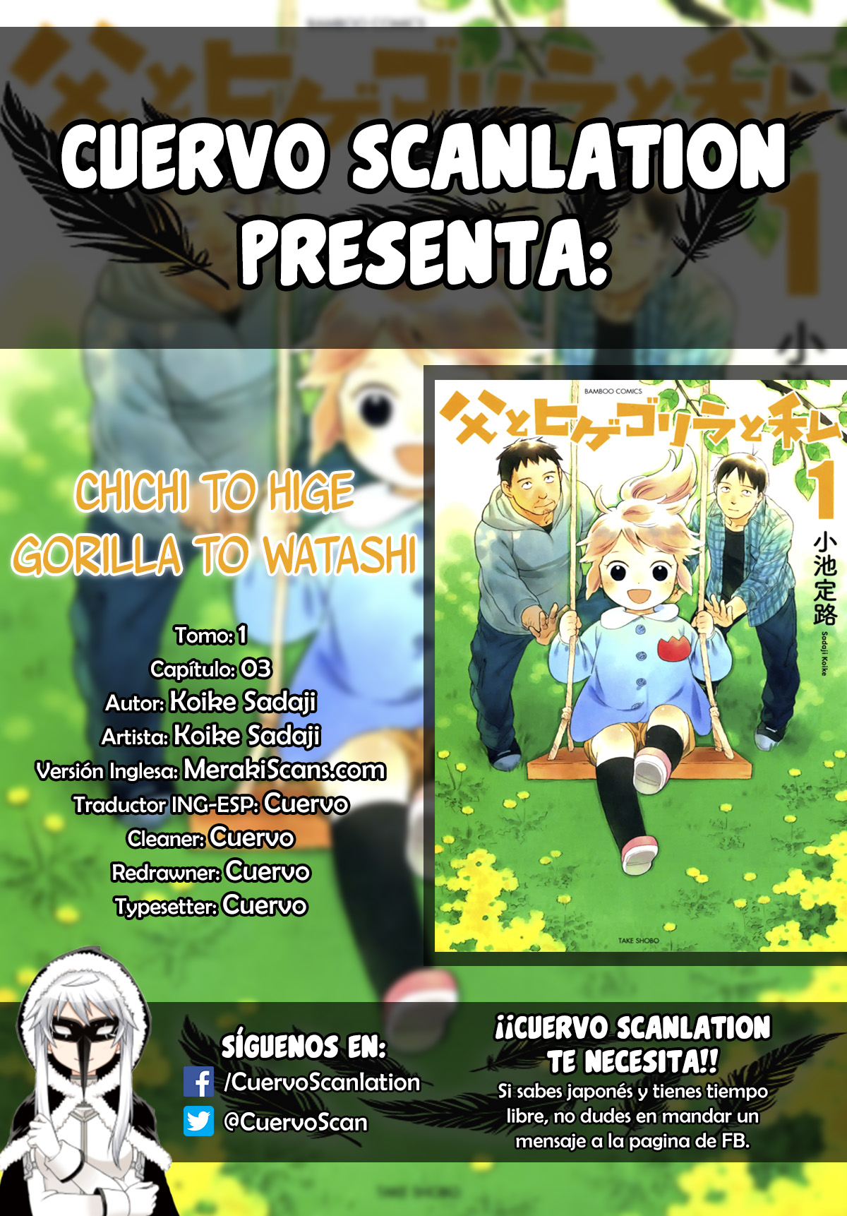 Chichi to Hige-Gorilla to Watashi Read Online 第1页